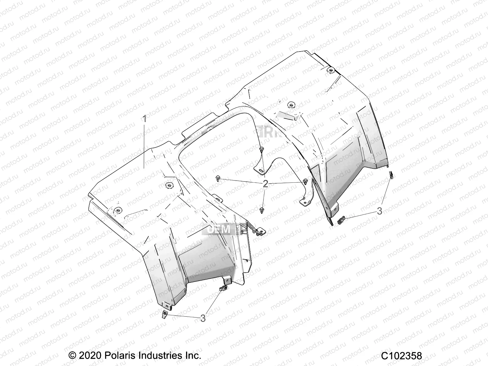BODY | BODY, REAR CAB - A21S6E57A1/3A1 (C102358)