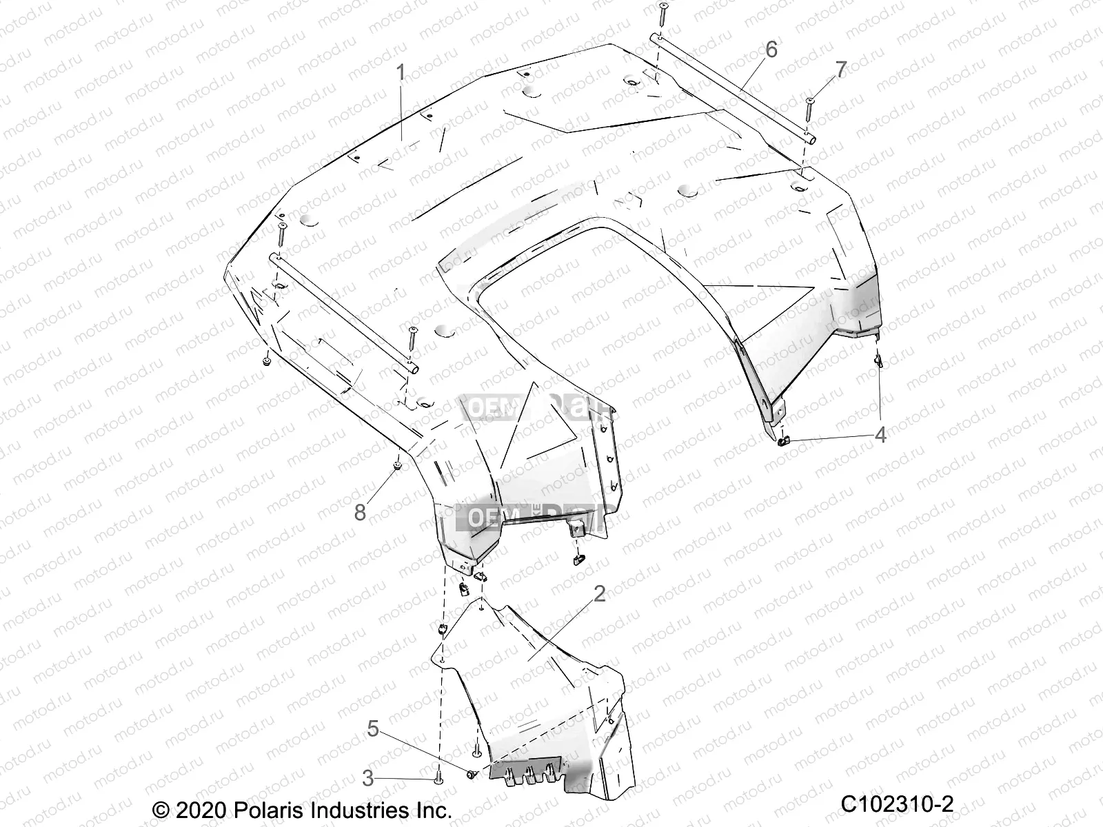 BODY | BODY, REAR CAB - A23SEE57F1/S57C1/C2/C3/CL/F1/F2/F3/FL (C102310-2)