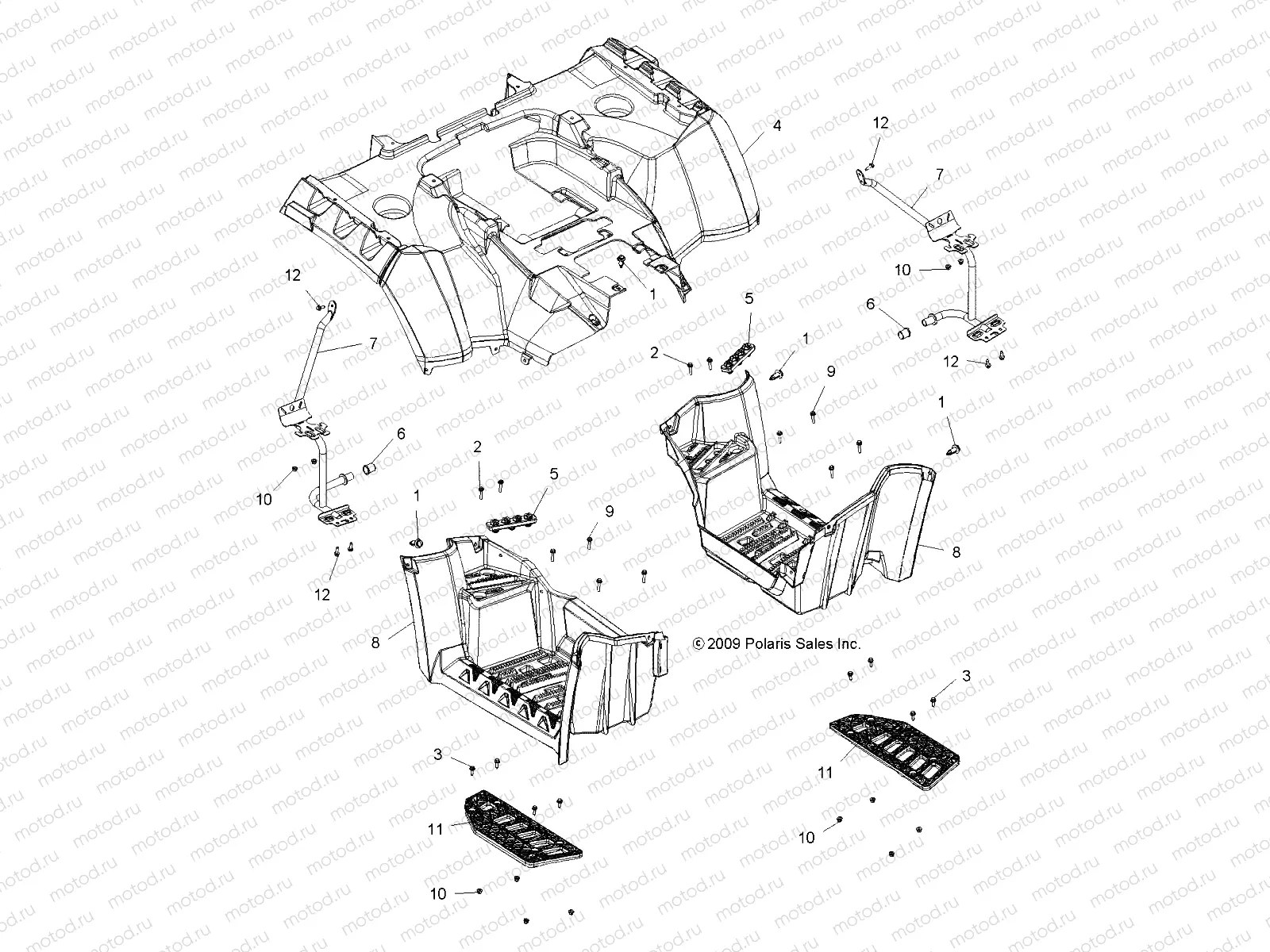 BODY | BODY, REAR CAB and FOOTWELL - A10DX85AL/AF (49ATVFOOTWELL10SPTRGEPS)