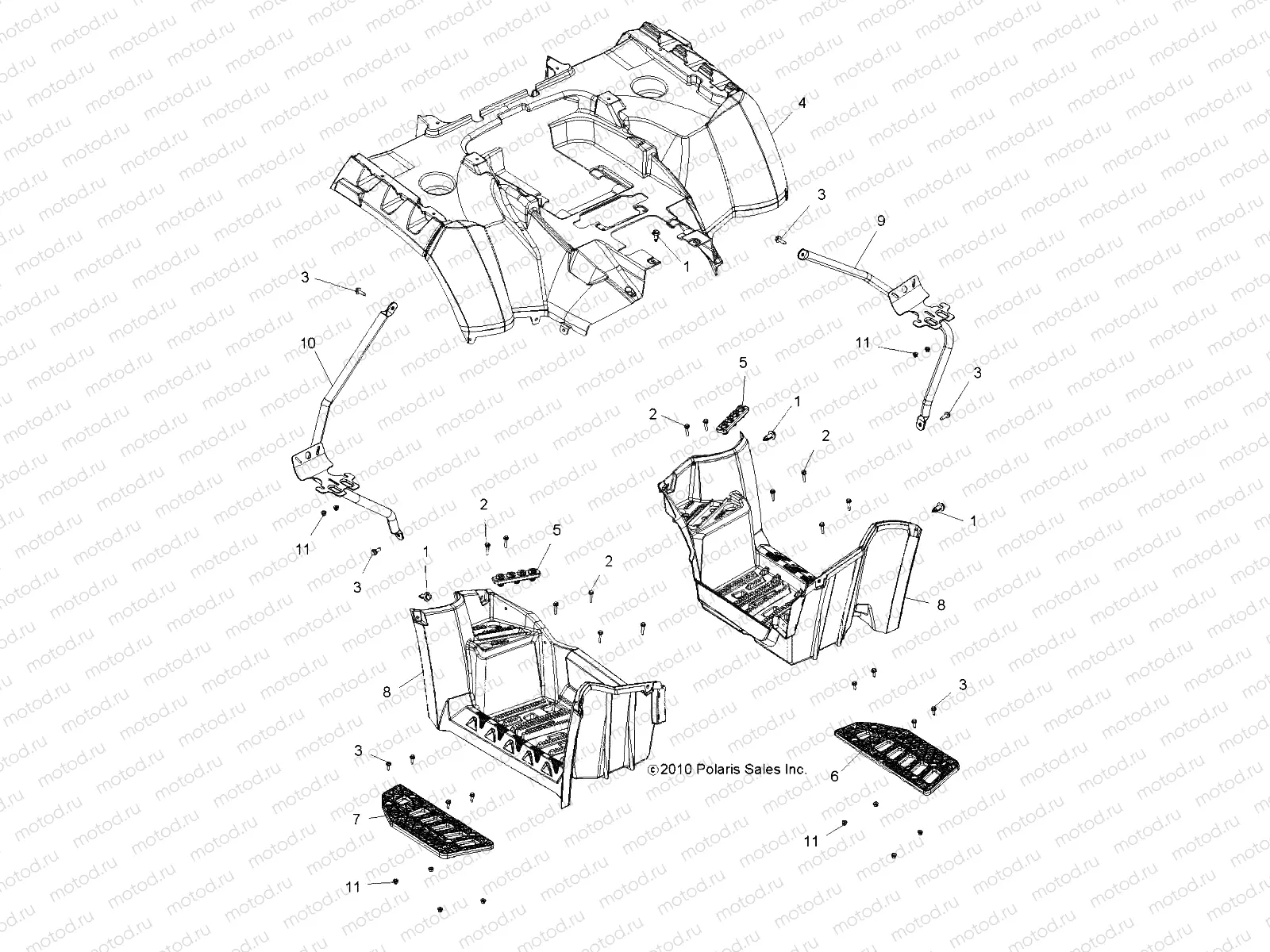 BODY | BODY, REAR CAB and FOOTWELL - A12DN5EFR (49ATVFOOTWELL11SPTRG550)