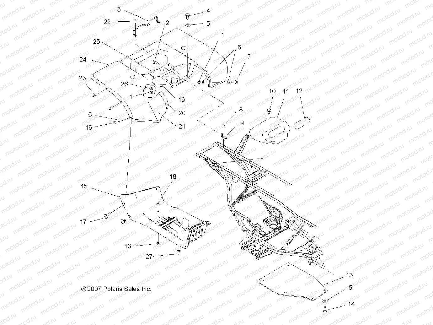 BODY | BODY, REAR CAB and FOOTWELLS - A08CA32AA (49ATVCABRR08BOSS)