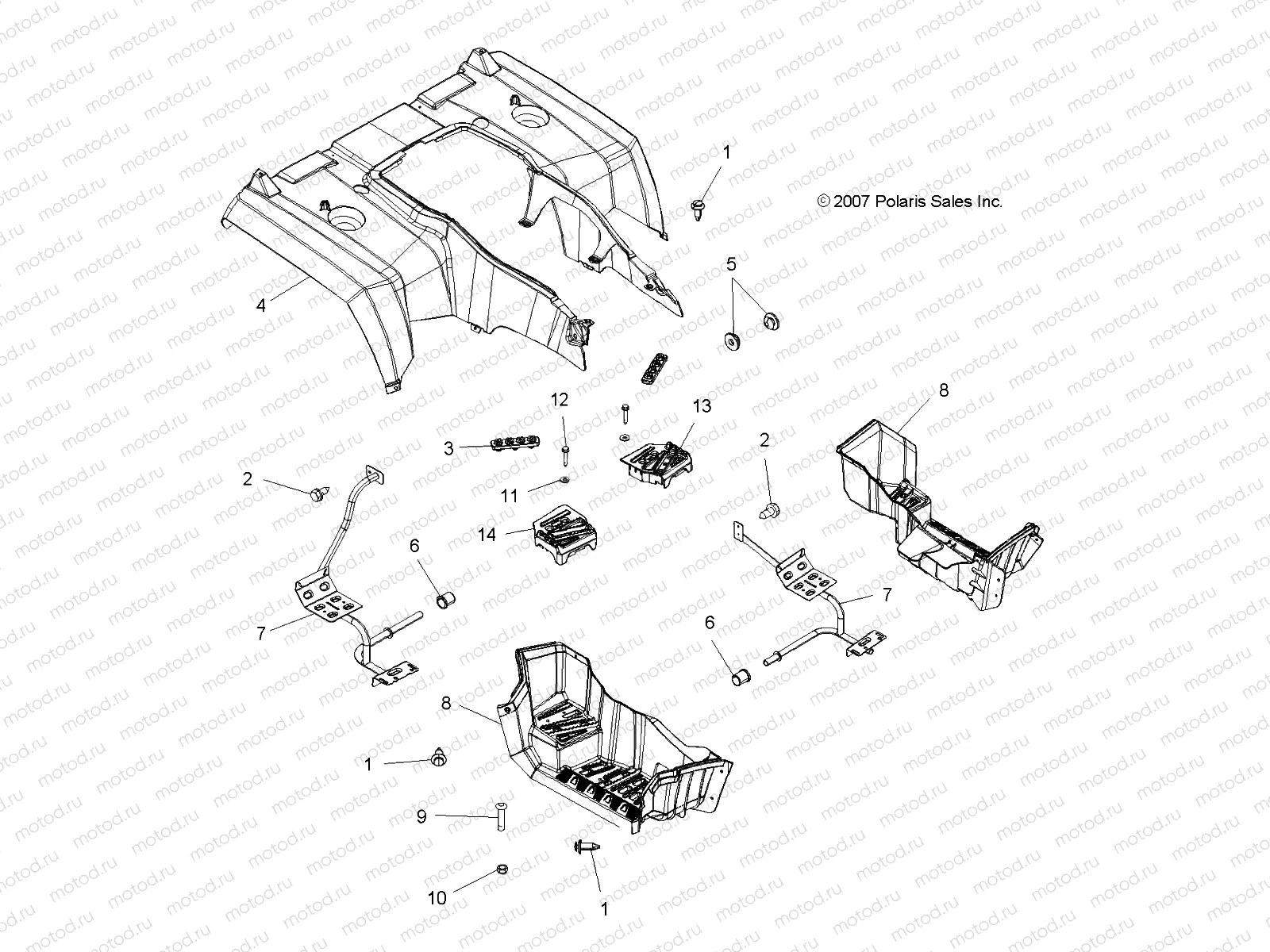 BODY | BODY, REAR CAB and FOOTWELLS - A08DN76AF/AG/AH/AL/AJ/AS (49ATVCABRR08SPTRG500)