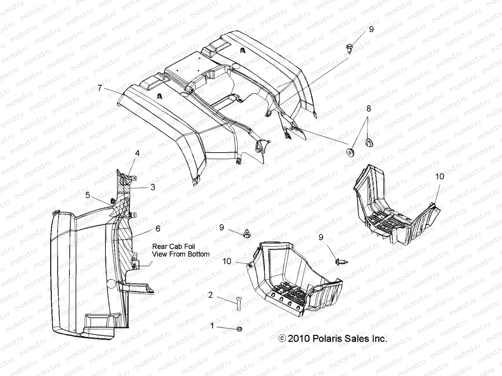 BODY | BODY, REAR CAB and FOOTWELLS - A11MN50ET (49ATVCABRR11SP500TR)