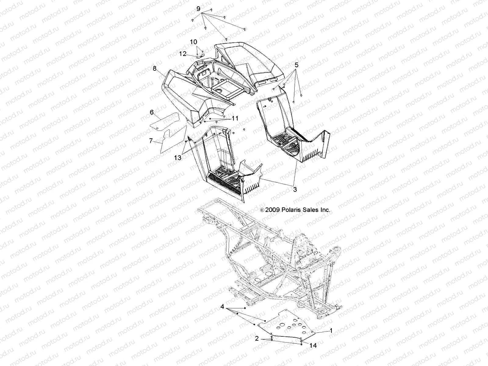 BODY | BODY, REAR CAB and FOOTWELLS - A13EA32AA (49ATVCABRR10BOSS)
