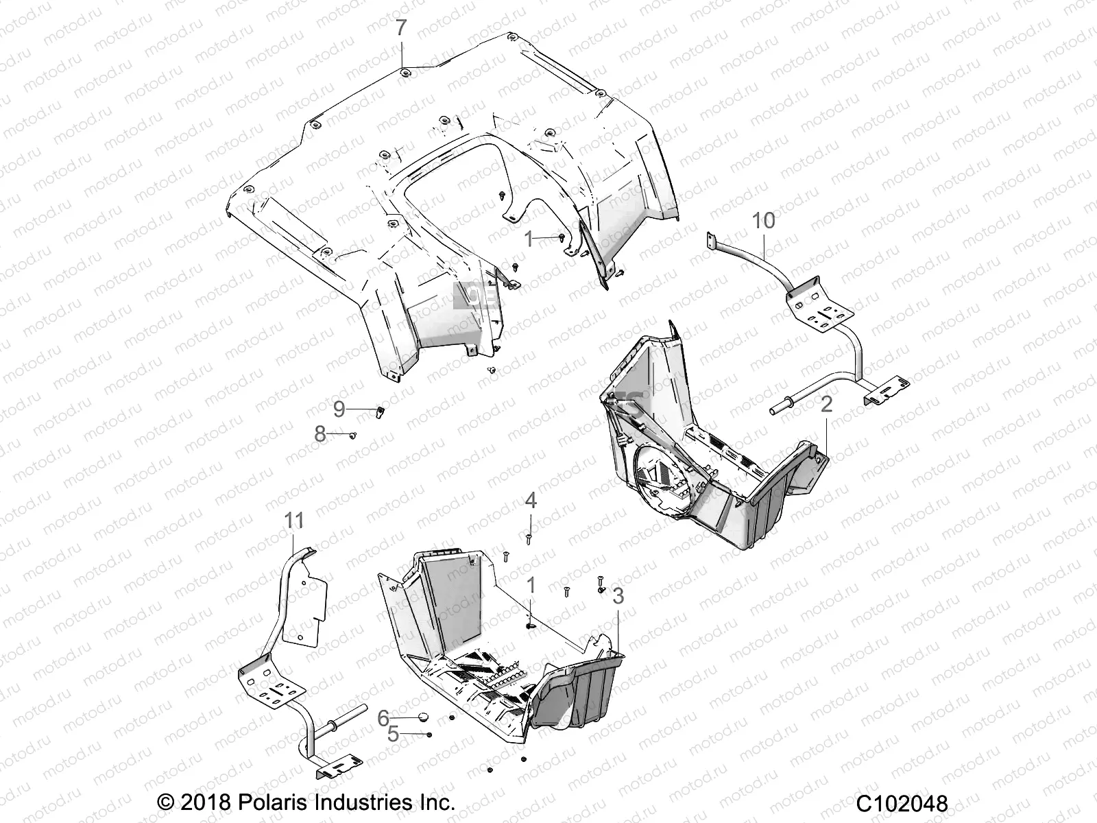 BODY | BODY, REAR CAB AND FOOTWELLS - A19SDE57F1/SDA57F1 (C102048)