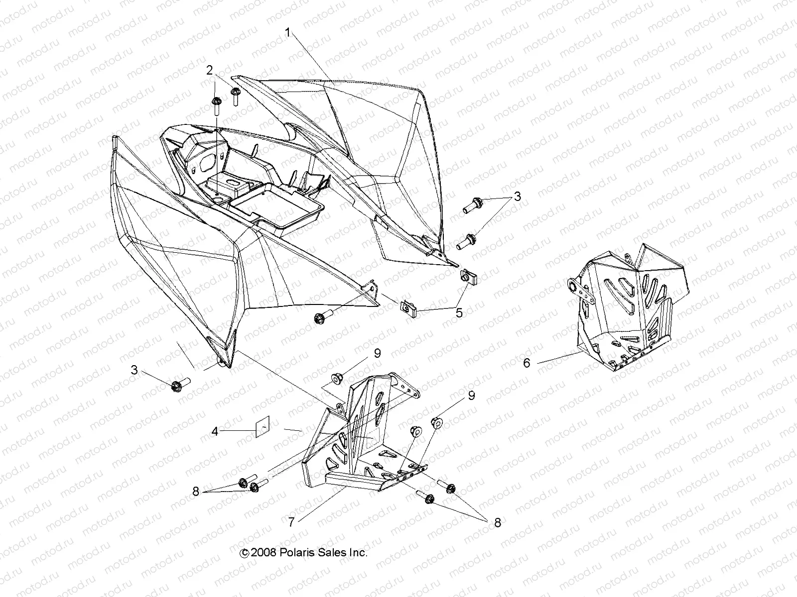 BODY | BODY, REAR CAB and HEEL POCKET - A09GP52AA (49ATVCABRR09OUT525)
