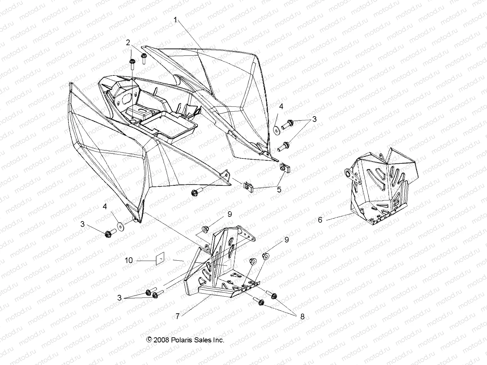 BODY | BODY, REAR CAB and HEEL POCKET - A10GJ52AA (49ATVCABRR10OUT)