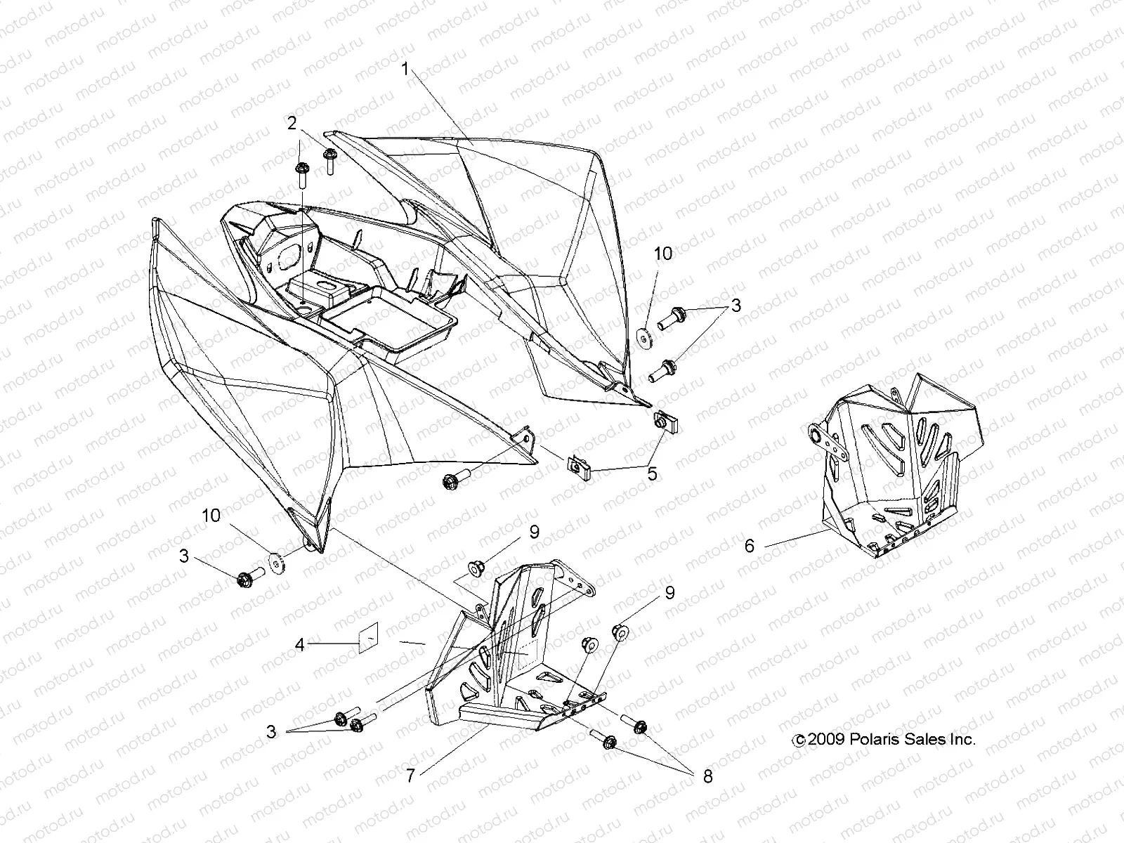 BODY | BODY, REAR CAB and HEEL POCKET - A10GP52AA (49ATVCABRR10OUT525)