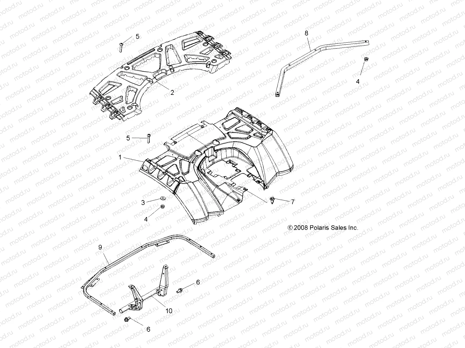 BODY | BODY, REAR CAB and REAR RACK - A09ZN85FL/8CFL (49ATVCABRR09SPEPS550)