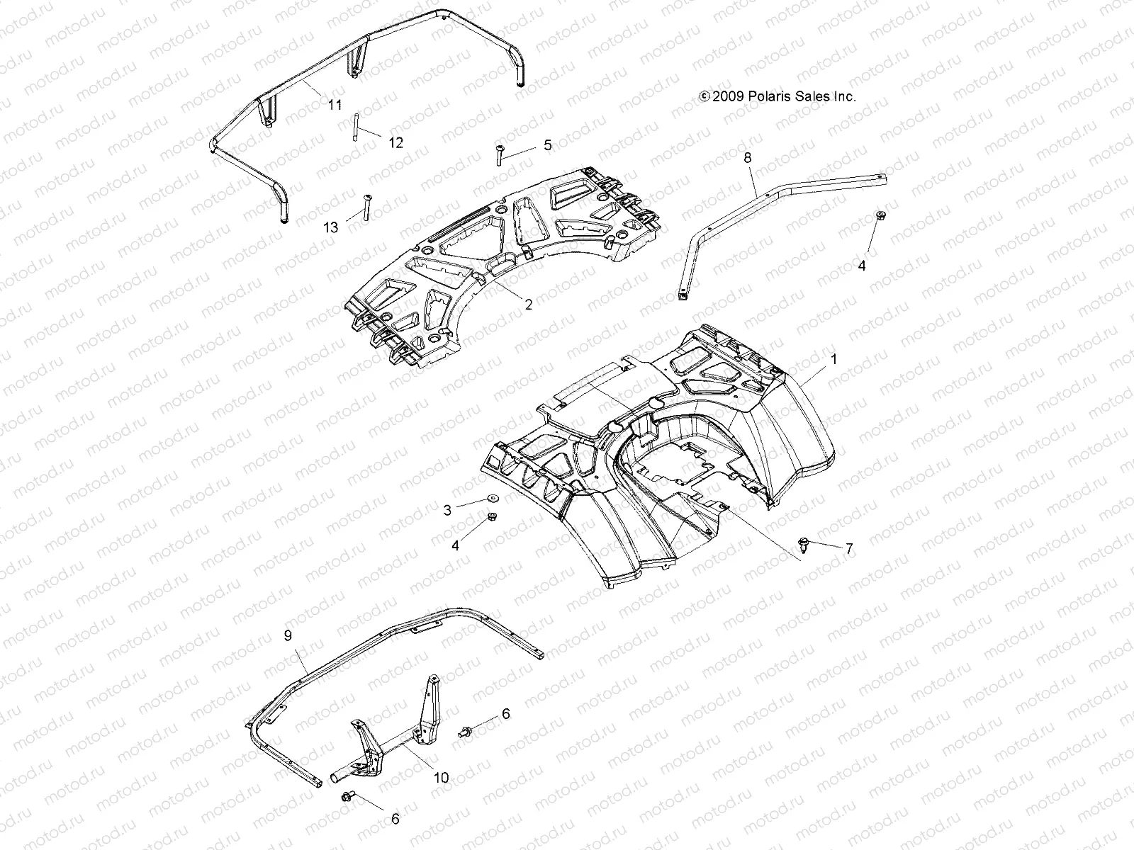 BODY | BODY, REAR CAB and REAR RACK - A10ZX55AL/AT/AX (49ATVCABRR10SPEPS550)