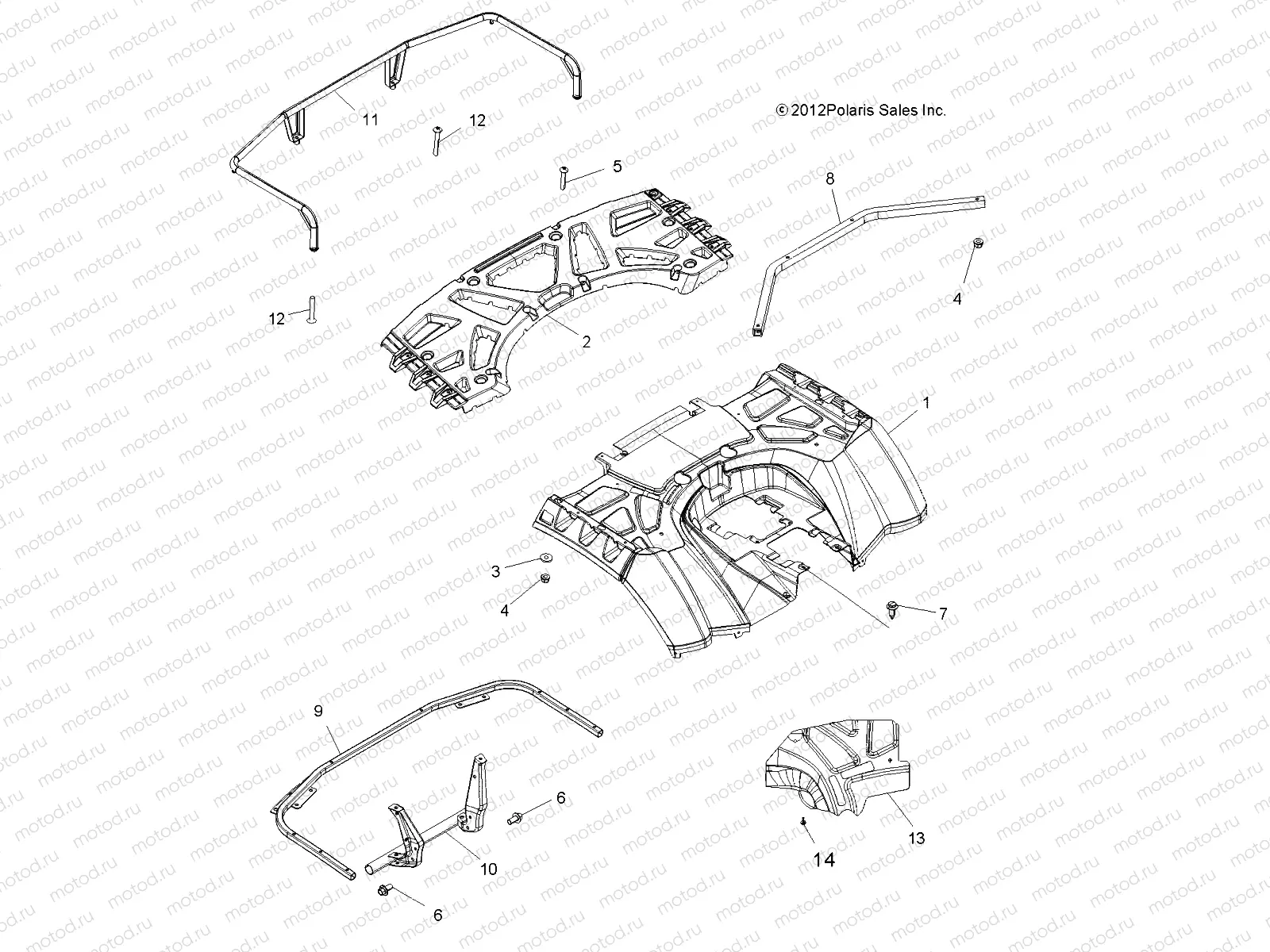 BODY | BODY, REAR CAB and REAR RACK - A14ZN5EAB/C/M/S (49ATVCABRR13SPXP)