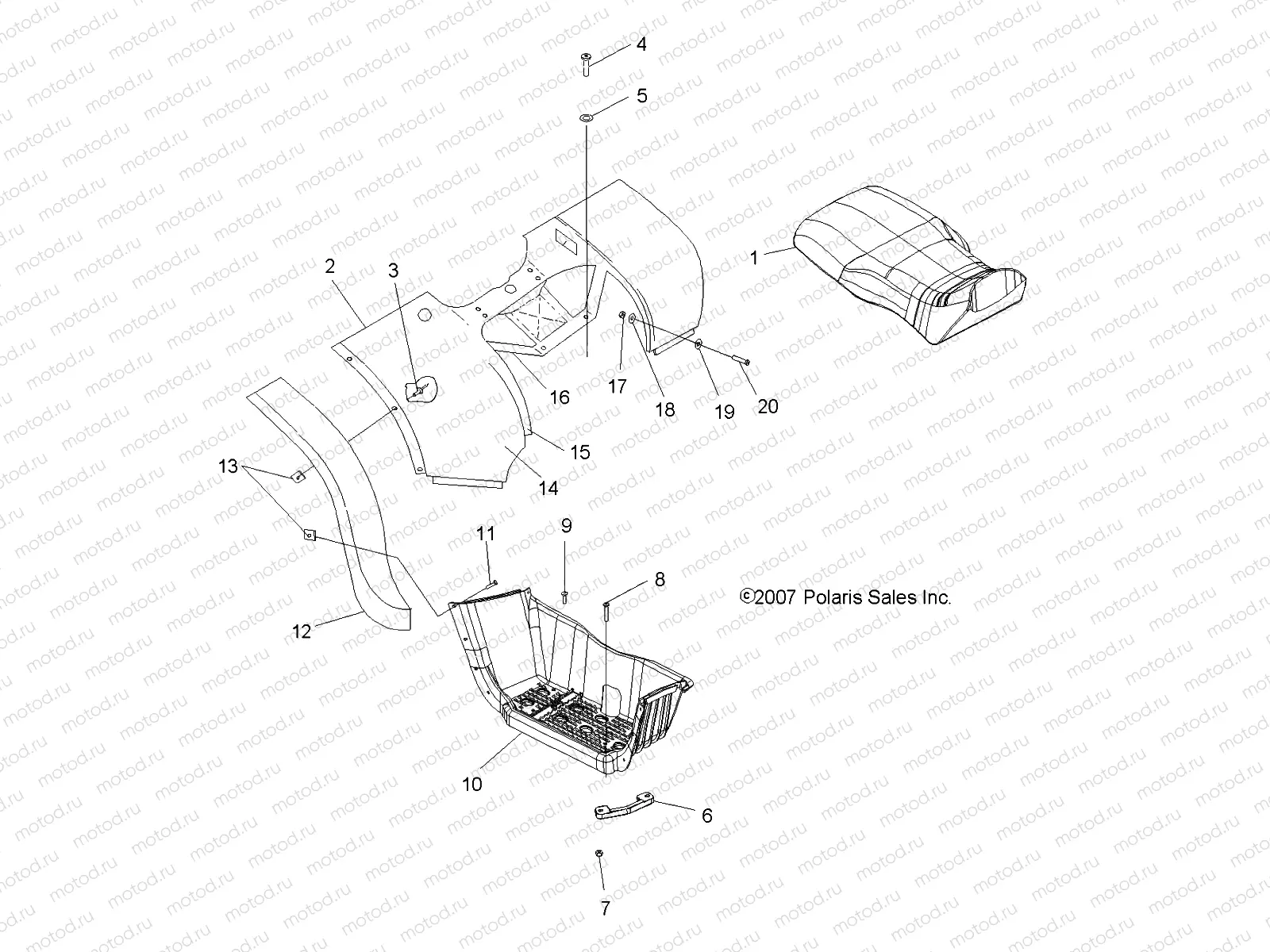 BODY | BODY, REAR CAB and SEAT - A08CL50AA (49ATVCABRR086X6)