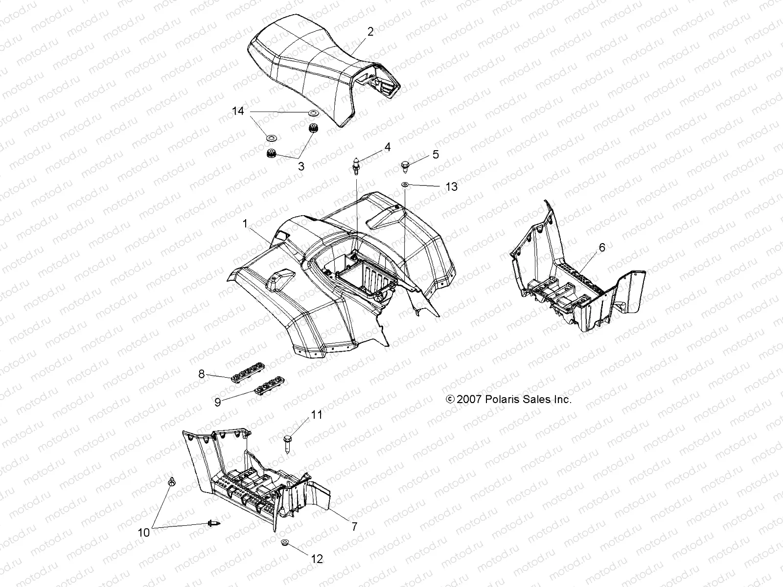 BODY | BODY, REAR CAB and SEAT - A09LH27AX/AZ (49ATVCABRR08SP300)