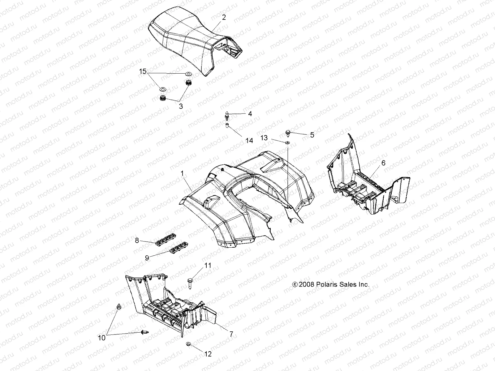 BODY | BODY, REAR CAB and SEAT - A09LH46AQ/AX/AZ (49ATVCABRR09SP400)