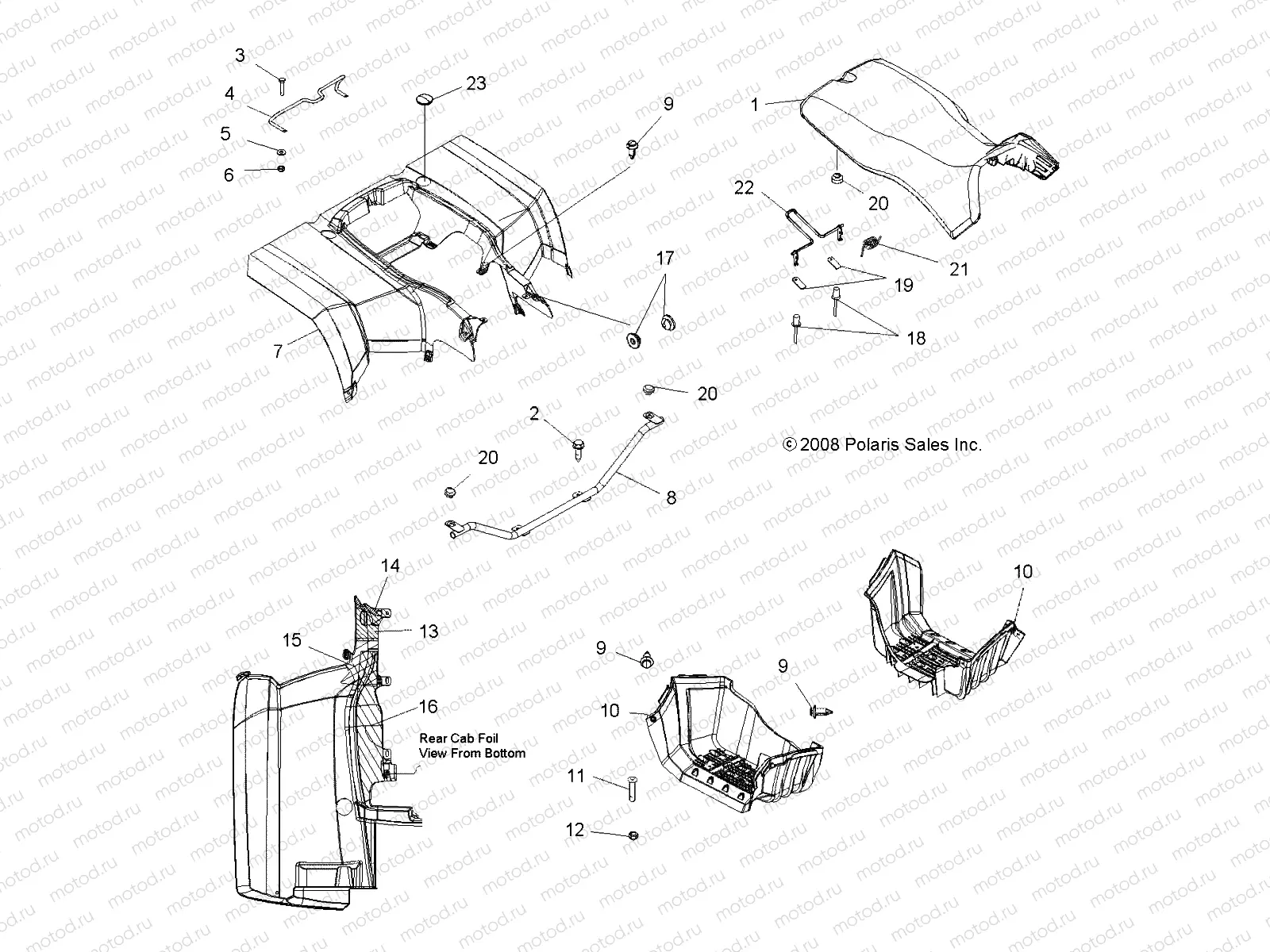 BODY | BODY, REAR CAB and SEAT - A10CL76AA (49ATVCABRR096X6)