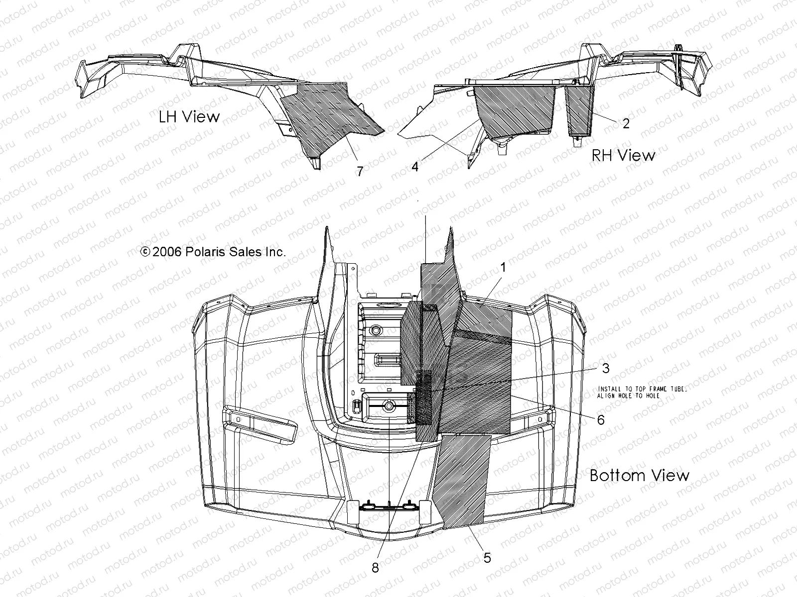 BODY | BODY, REAR CAB FOIL - A09LH27AX/AZ (49ATVCABFOIL07HAWK)