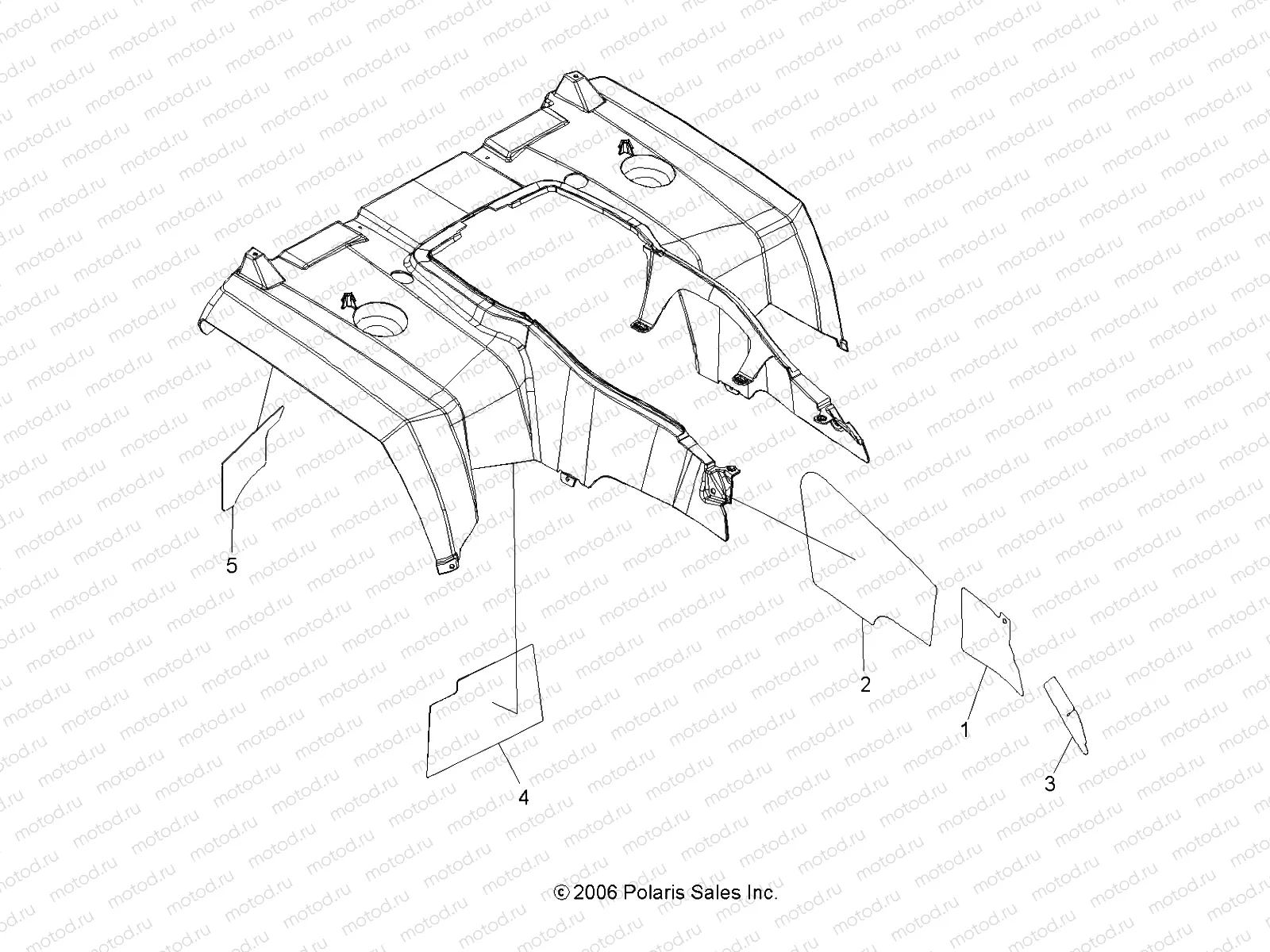 BODY | BODY, REAR CAB FOIL - A10DH50AX/AZ (49ATVCABFOIL08SPTRG500)