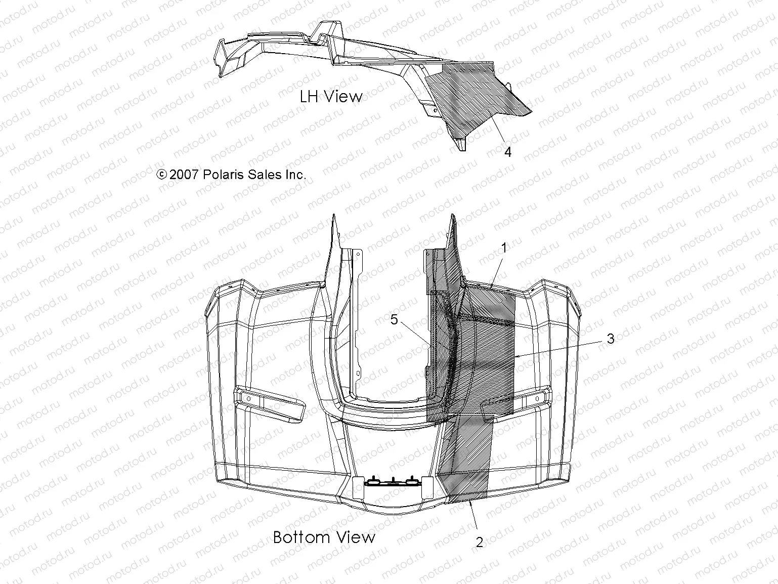 BODY | BODY, REAR CAB FOIL - A10LH46AX/AZ (49ATVCABFOIL08SP400)