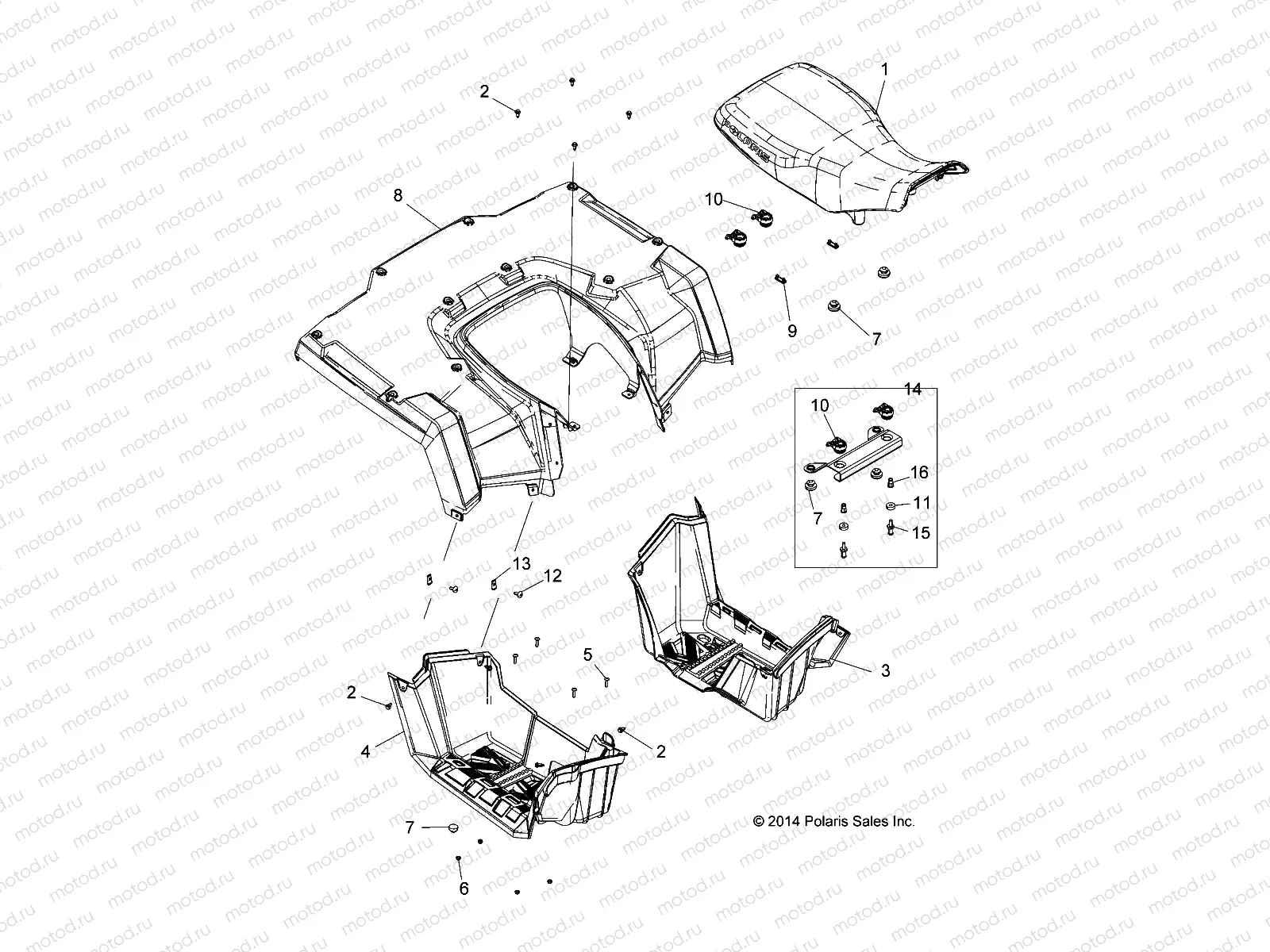 BODY | BODY, REAR CAB, SEAT and FOOTWELLS - A15SET57CA/S57CJ/CA (49ATVCABRR15TRCTR)