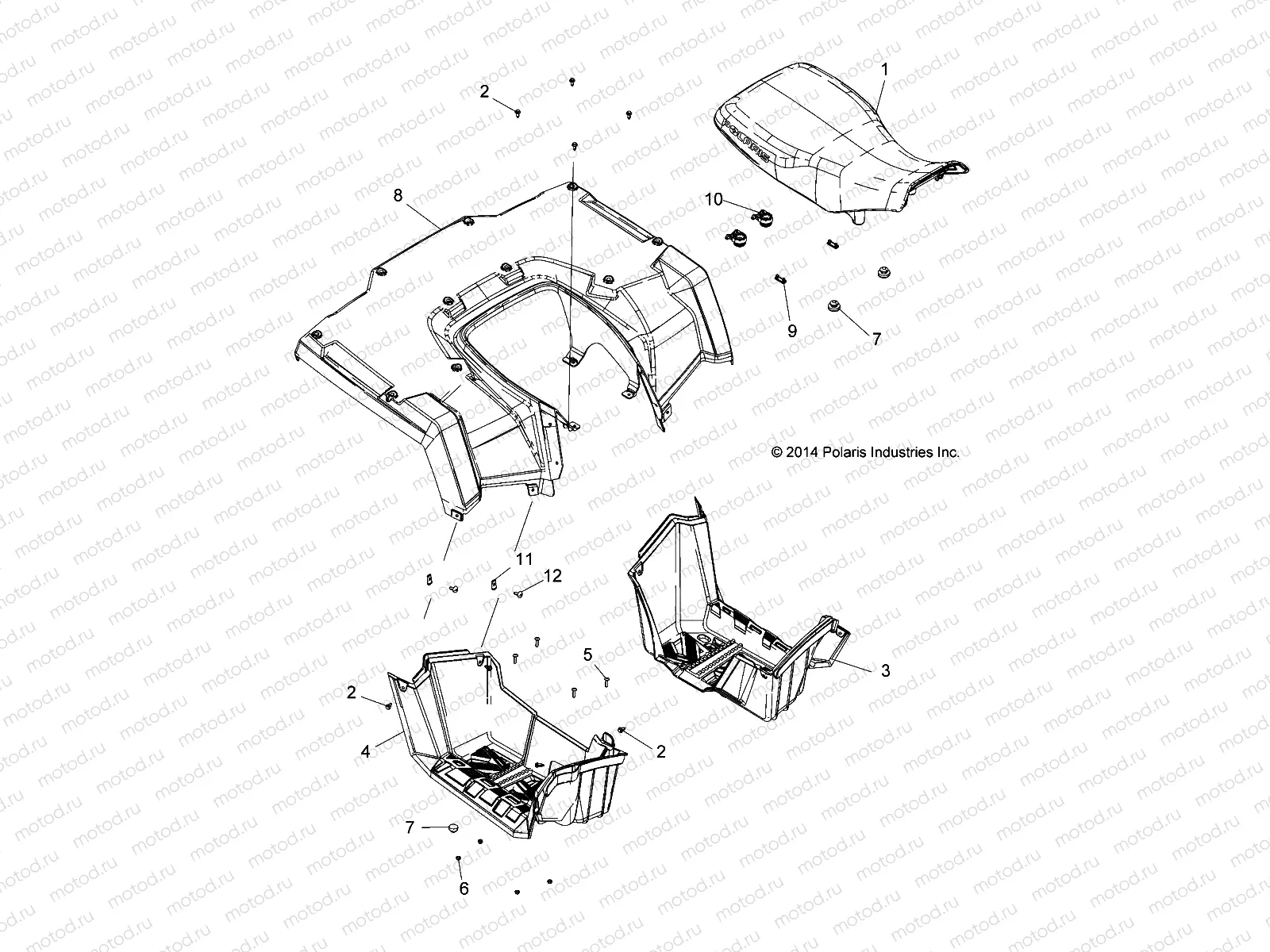 BODY | BODY, REAR CAB, SEAT and FOOTWELLS - A15SHD57AC/E57AS/AM/L57AK (49ATVCABRR15570)