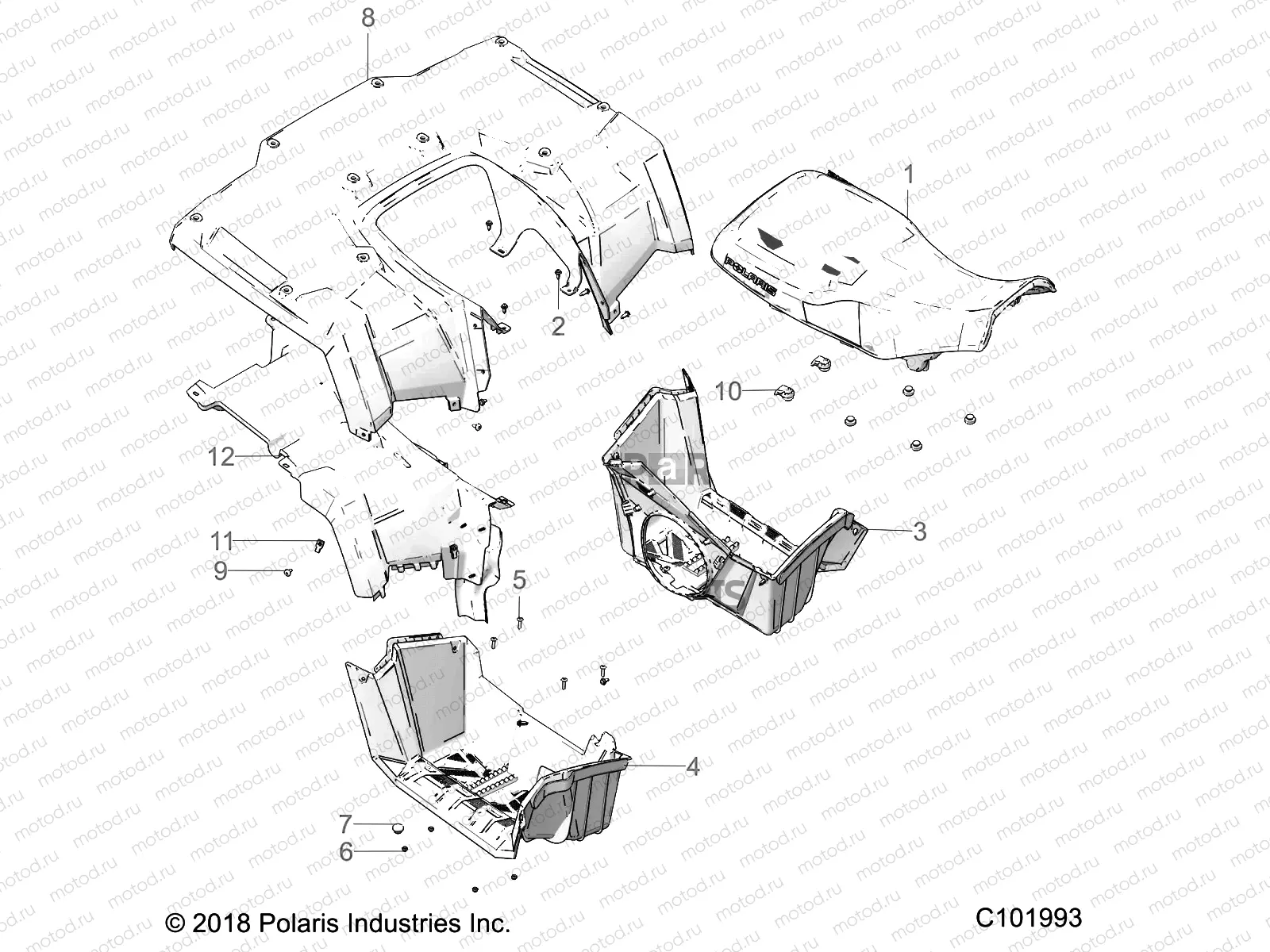 BODY | BODY, REAR CAB, SEAT and FOOTWELLS - A19SEP57C1/SES57C1/2/5/K/SET57C1/2/SEF57C2 (C101993)