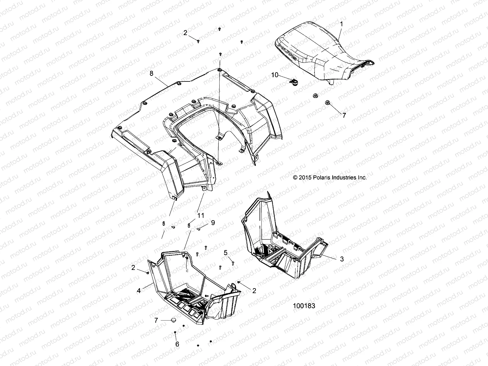 BODY | BODY, REAR CAB, SEAT and FOOTWELLS - A19SHS57RS (100183)
