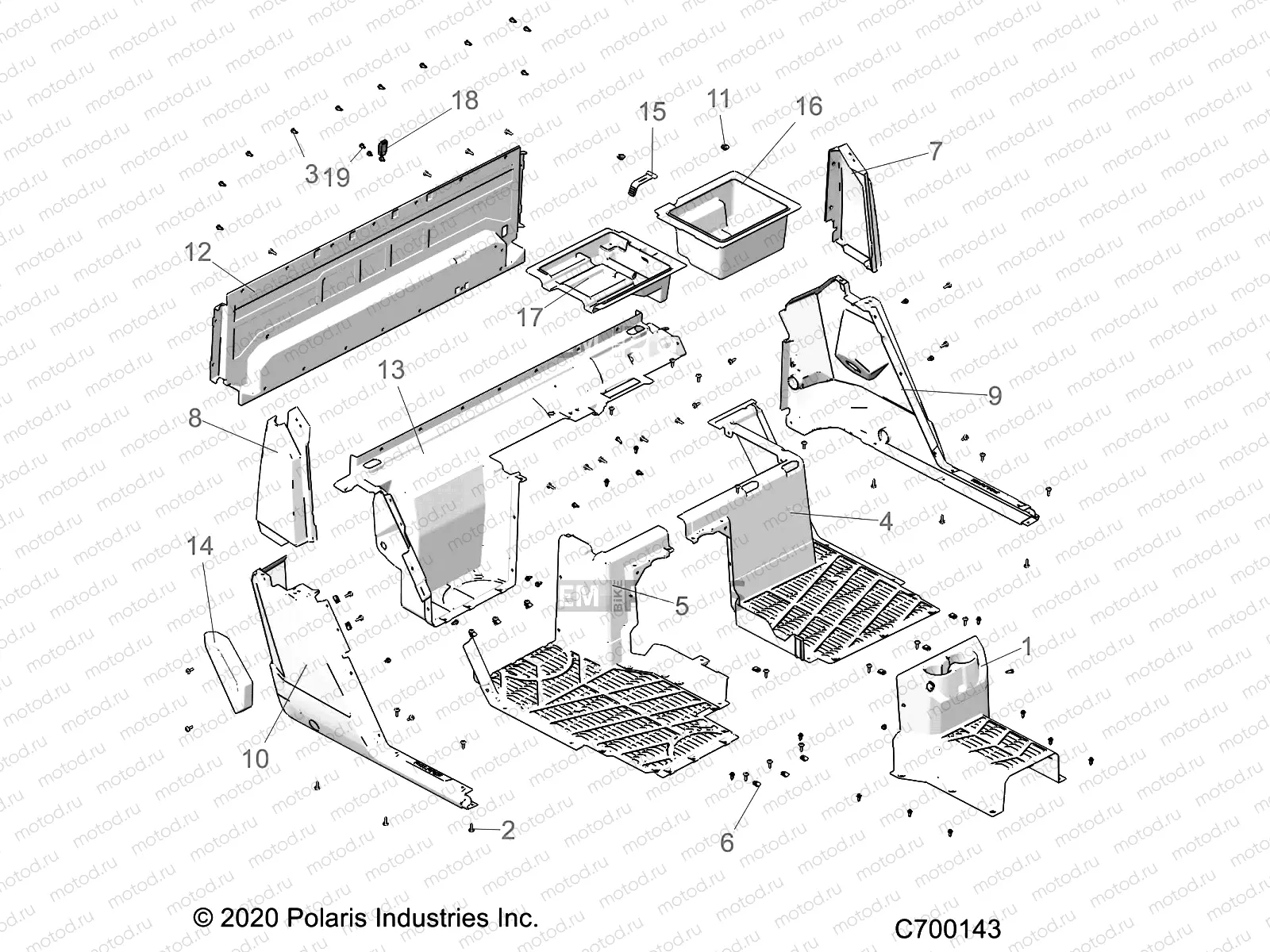 BODY | BODY, REAR CLOSE OFF, FENDERS AND FLOOR - R23RSU99A9/AJ/AK/AX/B9/BJ/BK/BX (C700143)