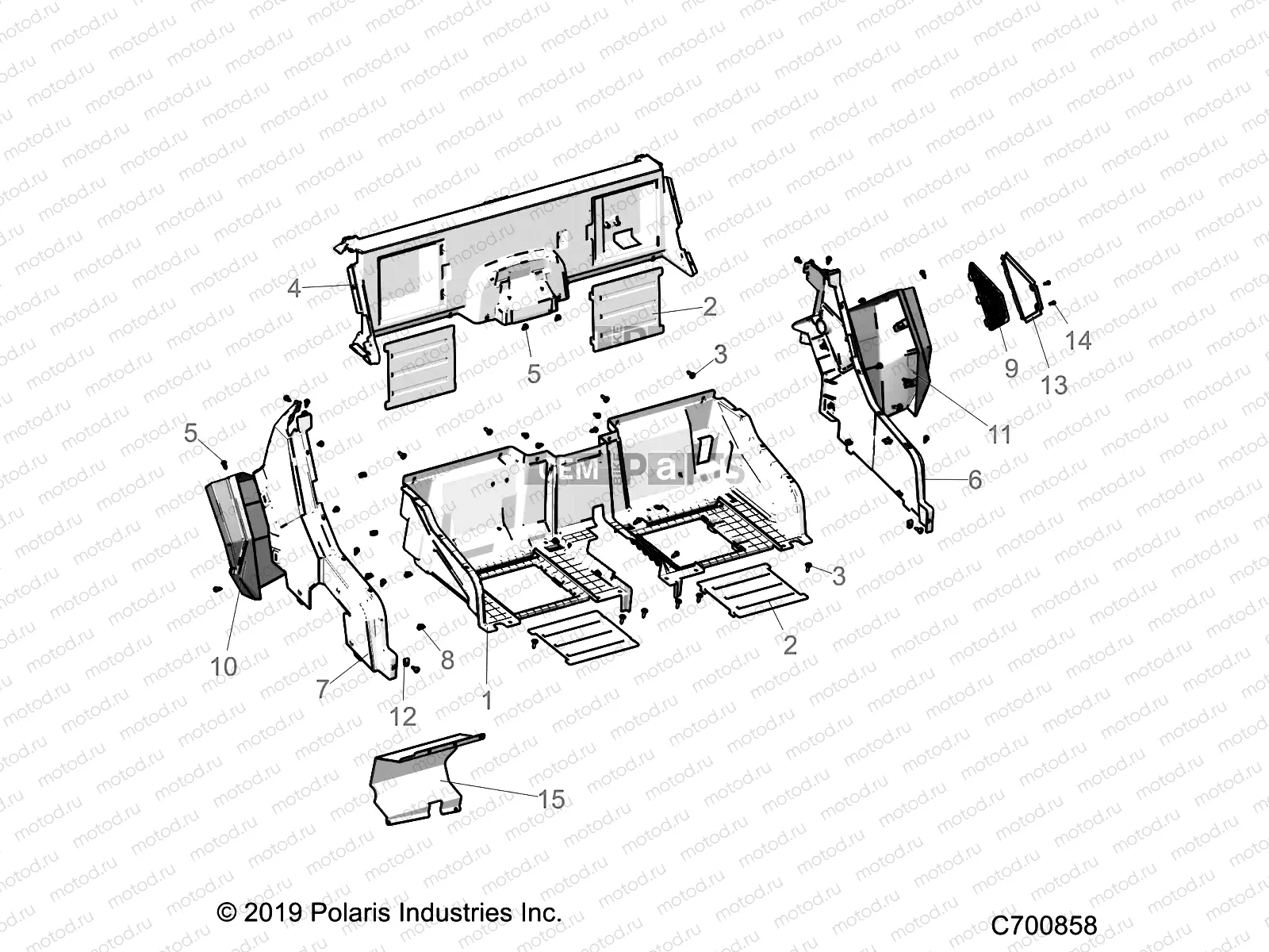 BODY | BODY, REAR CLOSEOFF AND FENDERS - G22GXK99AR/BR (C700858)