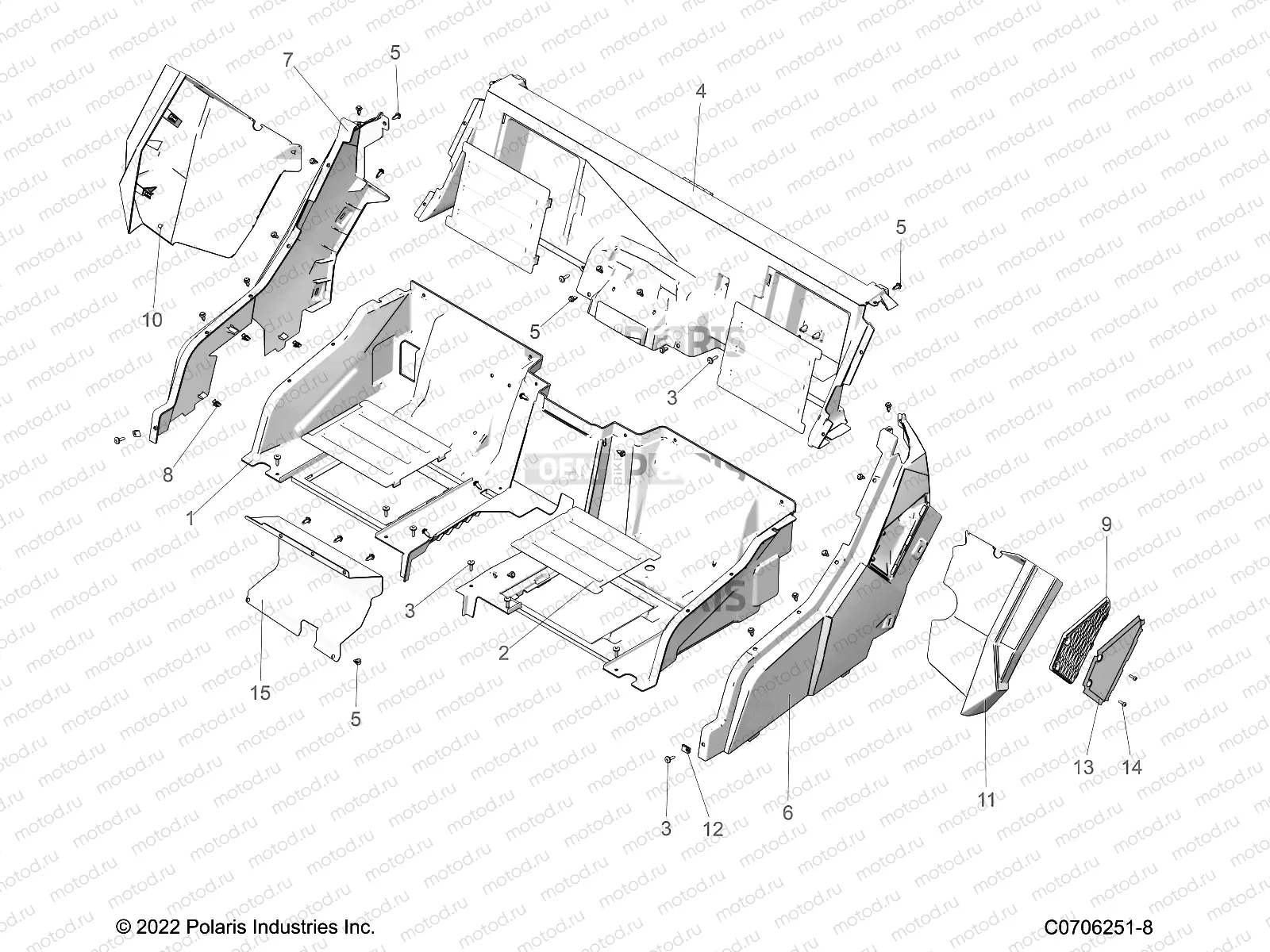 BODY | BODY, REAR CLOSEOFF AND FENDERS - G23GXE99A/99B (C0706251-8)