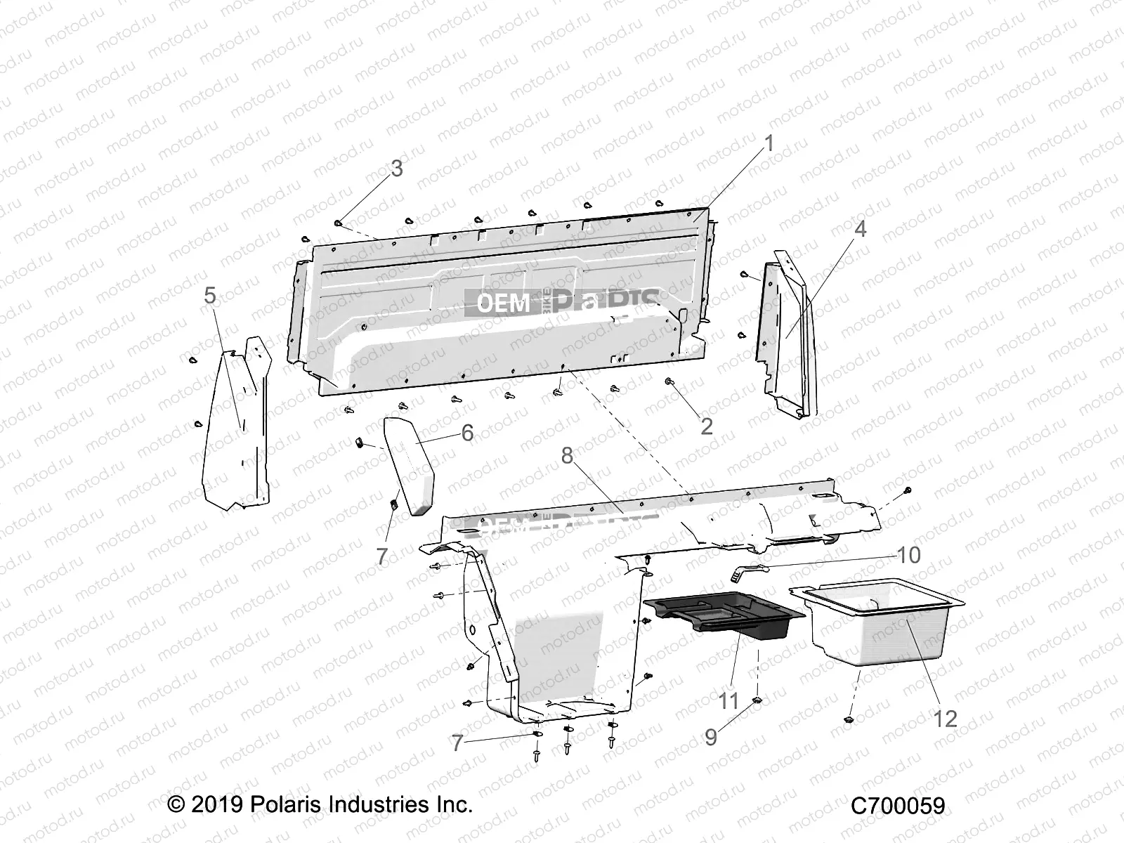 BODY | BODY, REAR CLOSEOFF, AND FENDERS - R18RRU99AS/BS (C700059)