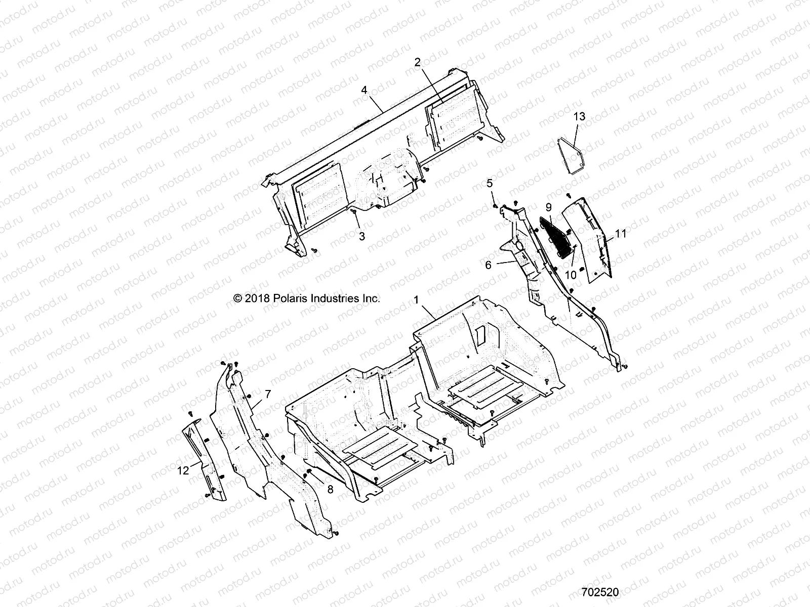 BODY | BODY, REAR CLOSEOFF AND FENDERS - R19RGE99F2/FF/SC2/SFF/PCF/PFF (702520)