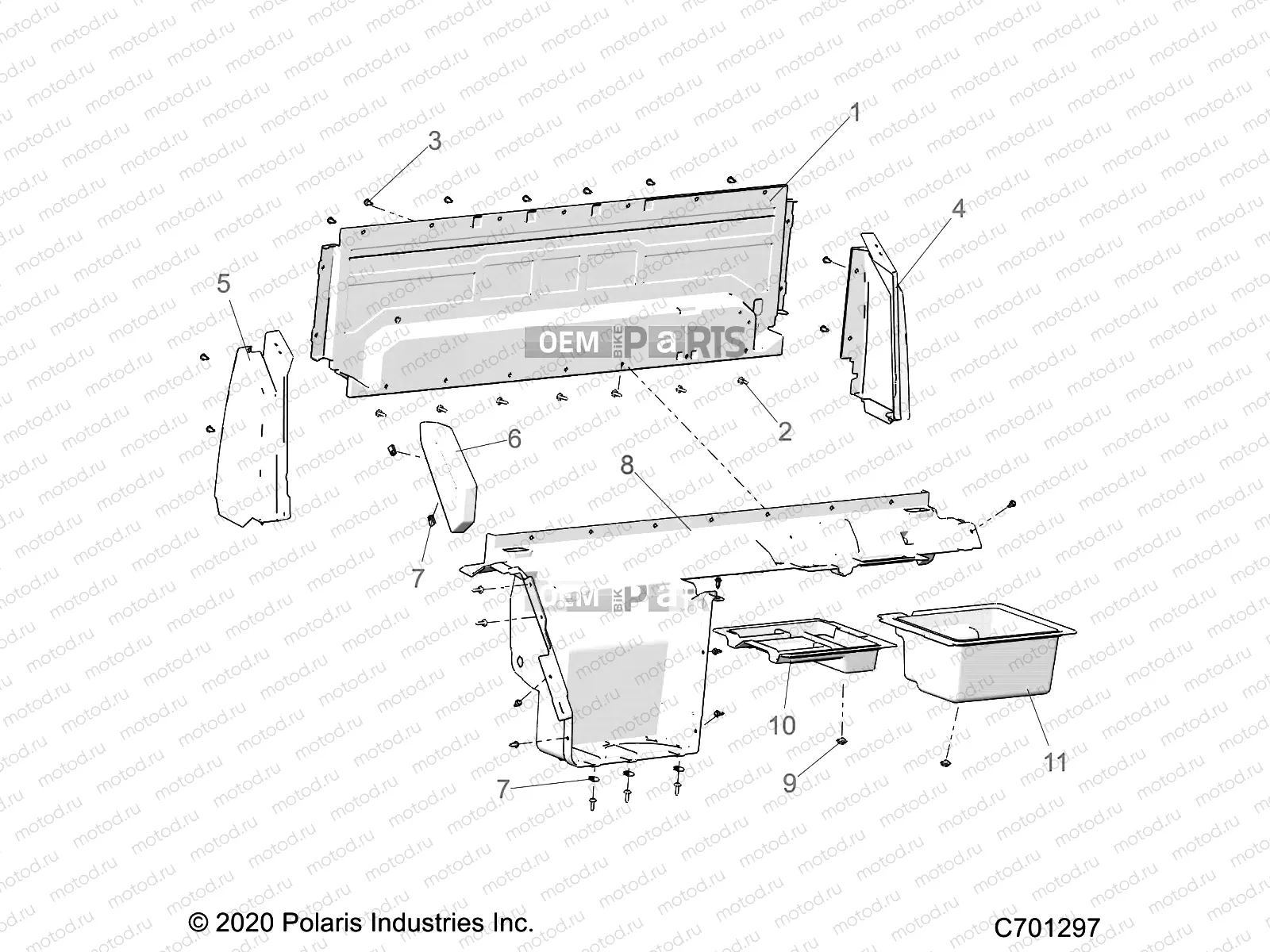 BODY | BODY, REAR CLOSEOFF, AND FENDERS - R21RRE99DP (C701297)