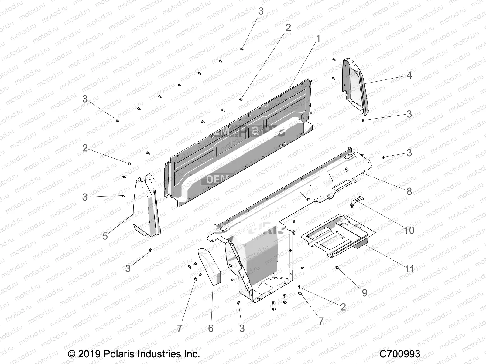 BODY | BODY, REAR CLOSEOFF, AND FENDERS - R21RRE99JA (C700993)