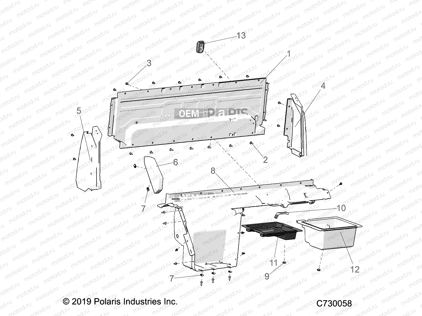 BODY | BODY, REAR CLOSEOFF, AND FENDERS - R21RRH99AC/BC (C730058)