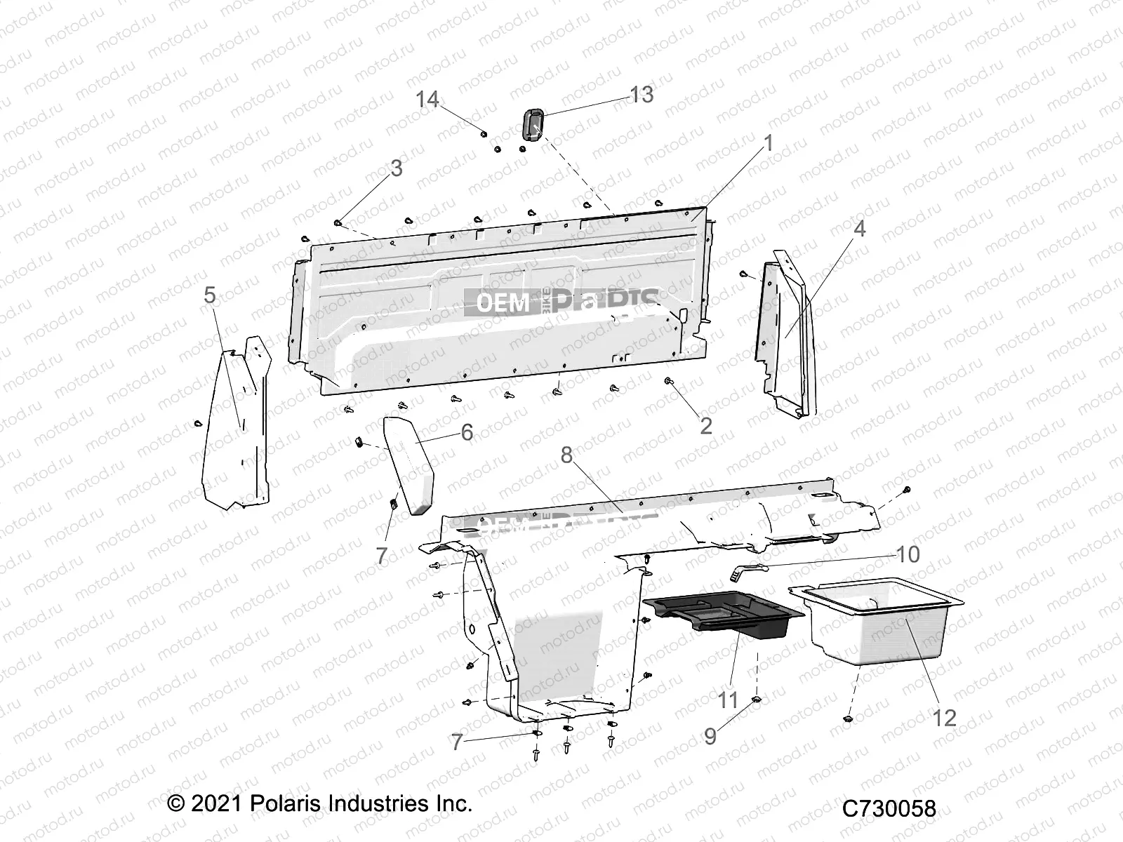 BODY | BODY, REAR CLOSEOFF, AND FENDERS - R22RRB99AZ/BZ (C730058)