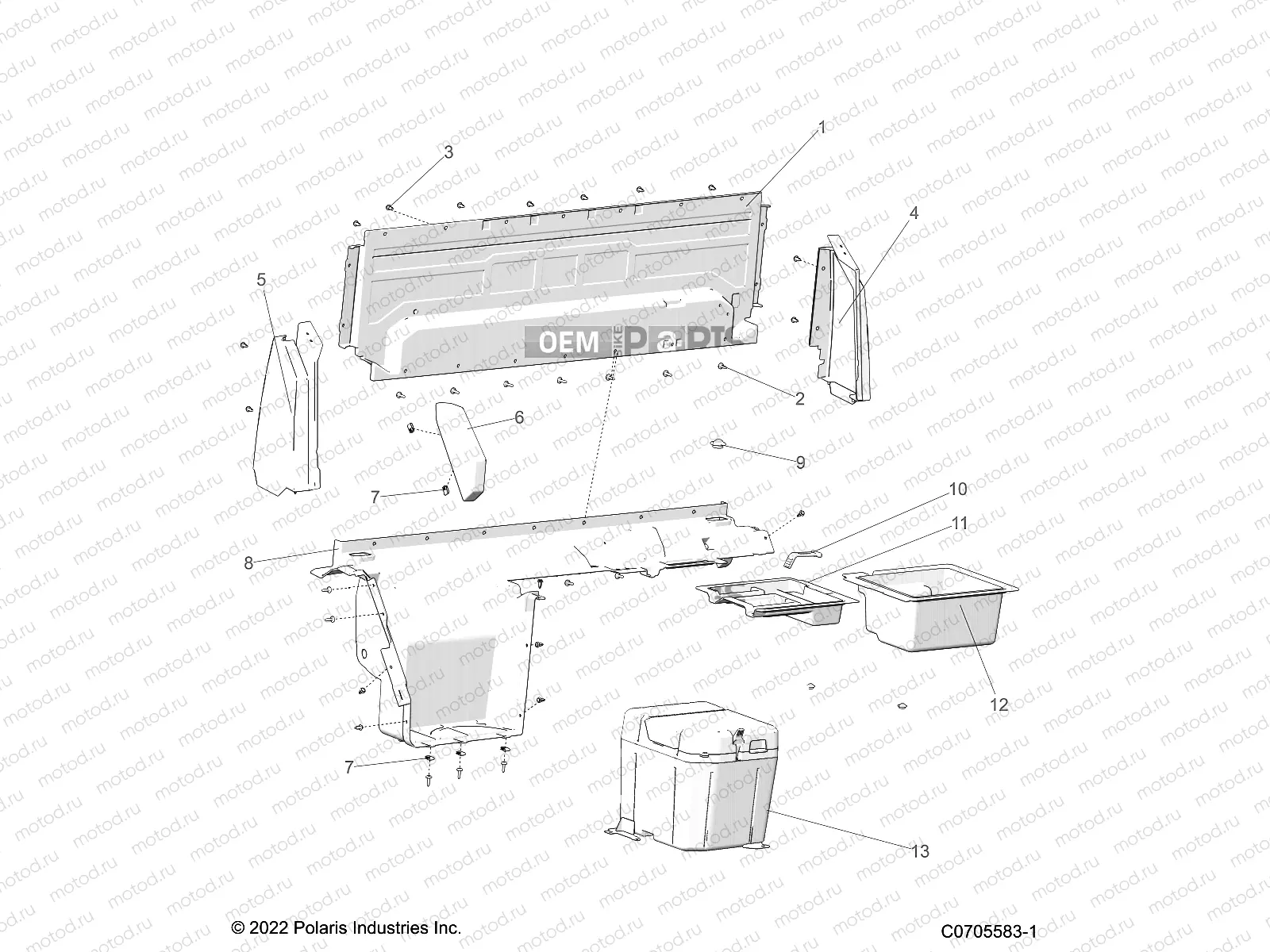 BODY | BODY, REAR CLOSEOFF, AND FENDERS - R22RRED4FA/NA/SCA/SCM (C0705583-1)