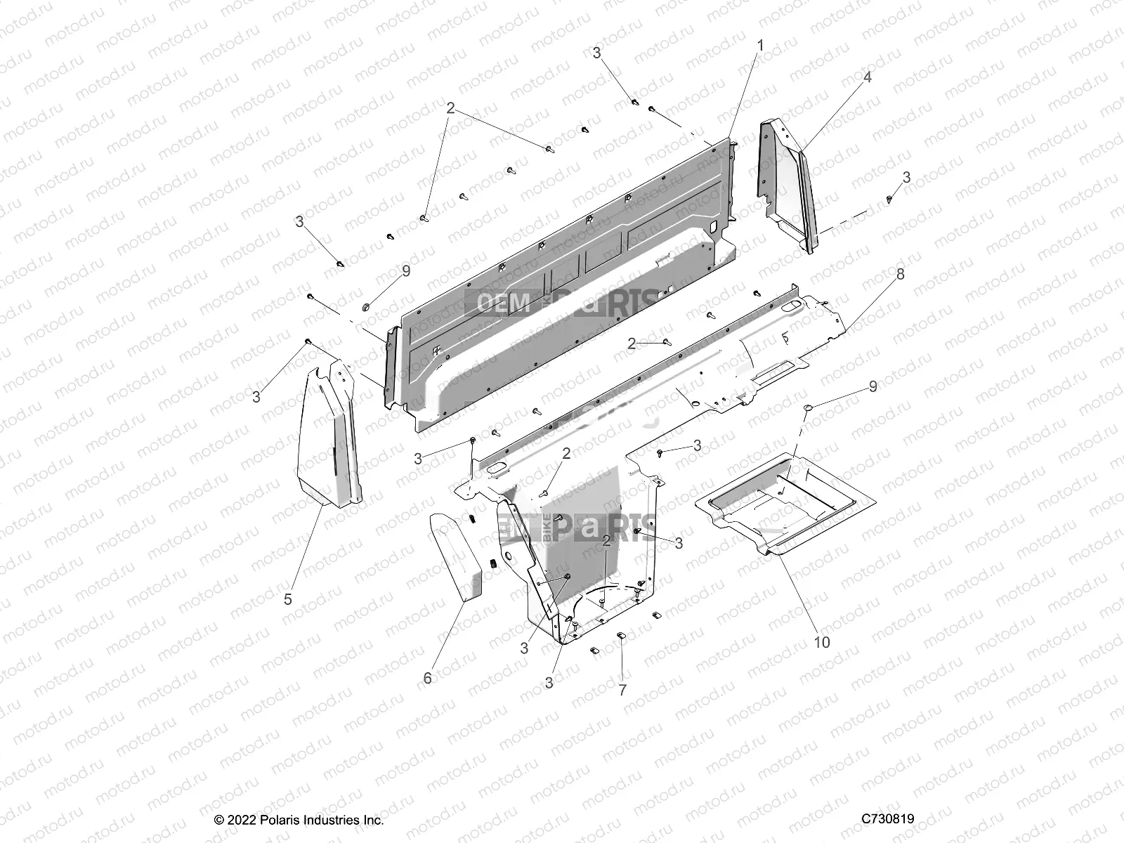 BODY | BODY, REAR CLOSEOFF, AND FENDERS - R23RRRED4JA (C730819)
