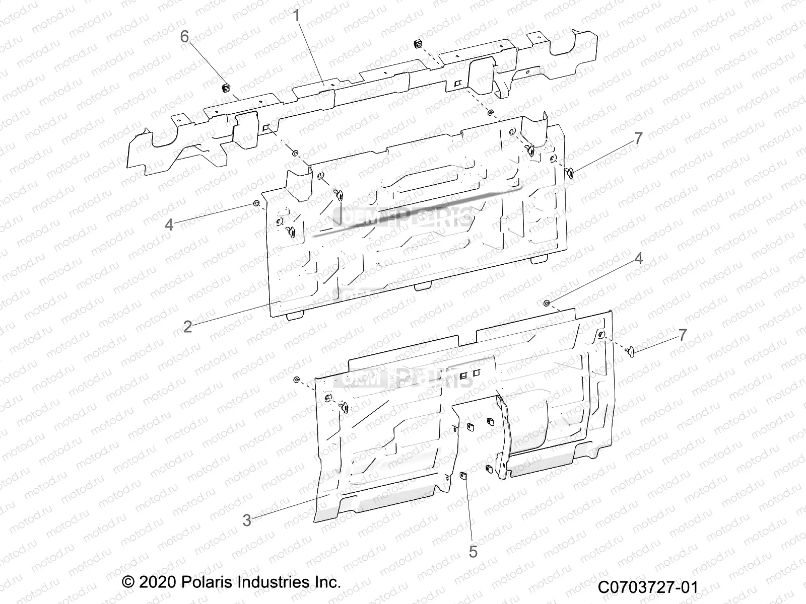 BODY | BODY, REAR CLOSEOFF, CENTER PANELS - Z22RGE2KAG/BG/RGK2KAN/BN (C0703727-01)