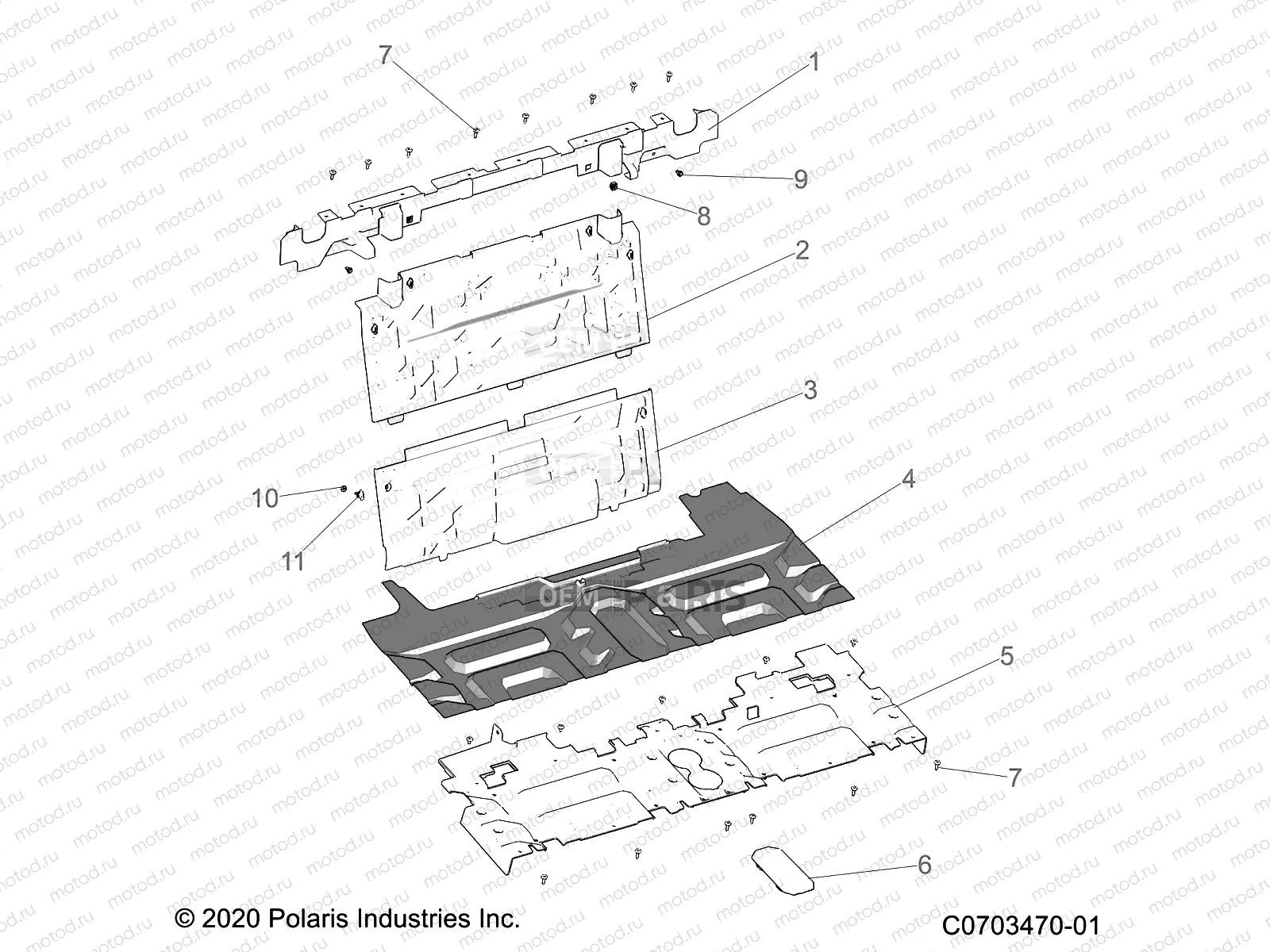 BODY | BODY, REAR CLOSEOFF, CENTER PANELS - Z23RMD2KAK/AJ/BK/BJ (C0703470-01)
