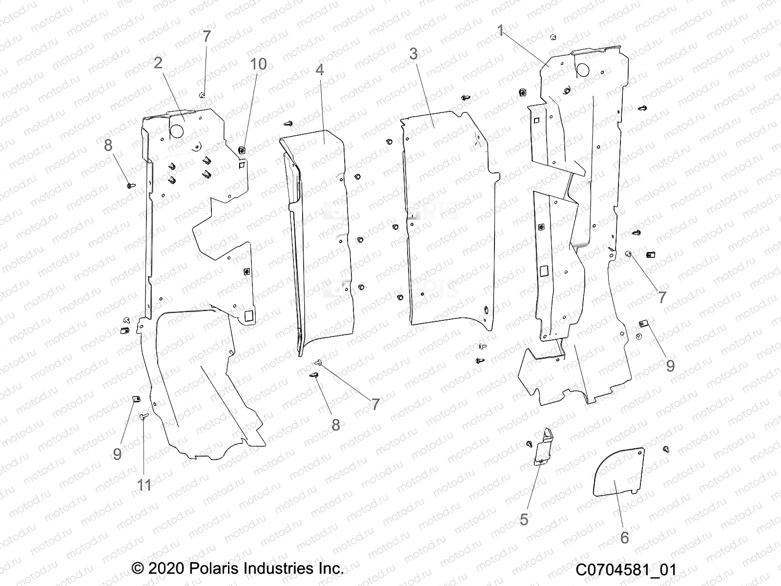 BODY | BODY, REAR CLOSEOFF, SIDE PANELS - Z23RGD2KAJ/AK/BJ/BK (C0704581-01)