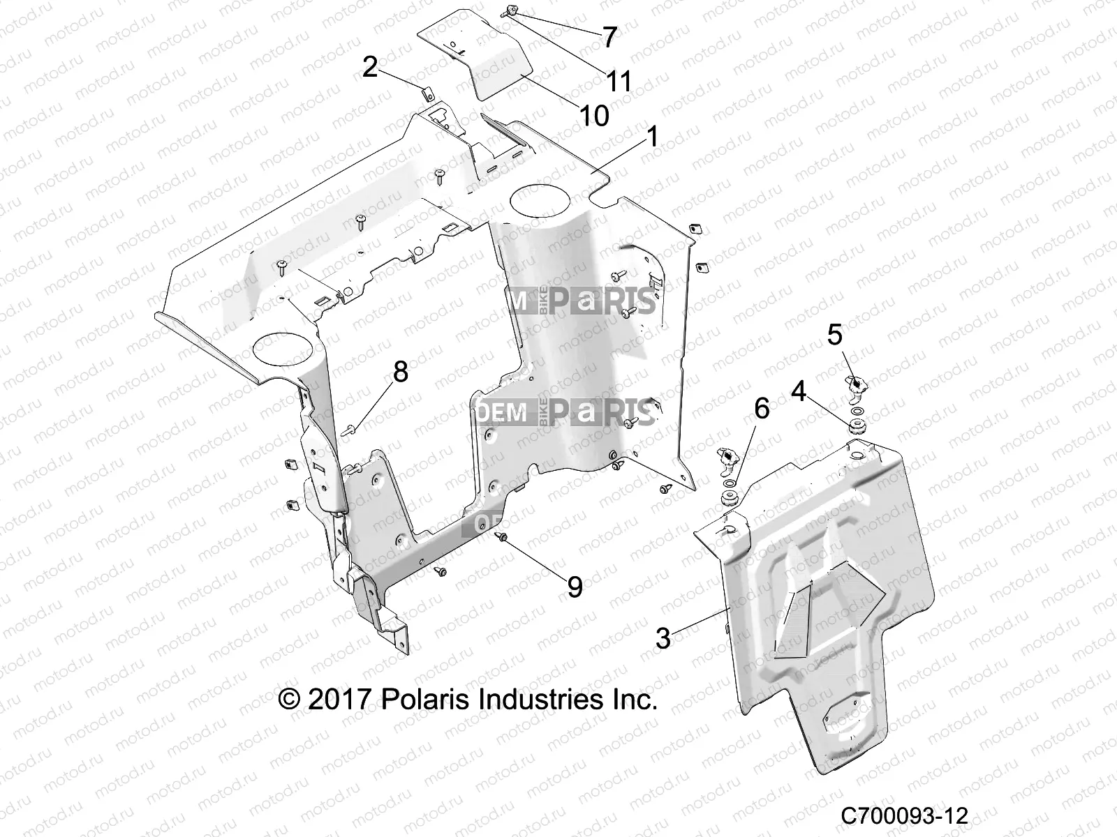 BODY | BODY, REAR CLOSEOFF - Z22S1E99AL/BL (C700093-12)