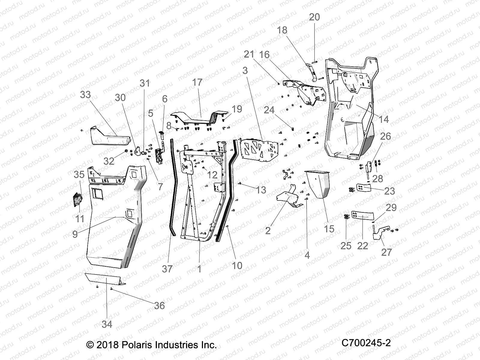 BODY | BODY, REAR DOORS - R19RSM99AL (C700245-2)