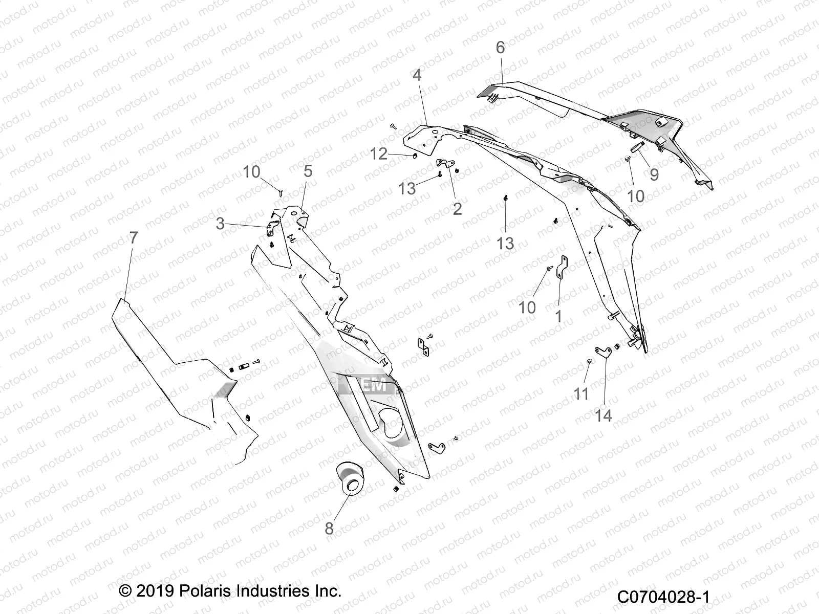 BODY | BODY, REAR FENDERS - Z20R4B92AC/BC/AR/BR/D92AC/BC/AR/BR (C0704028-1)