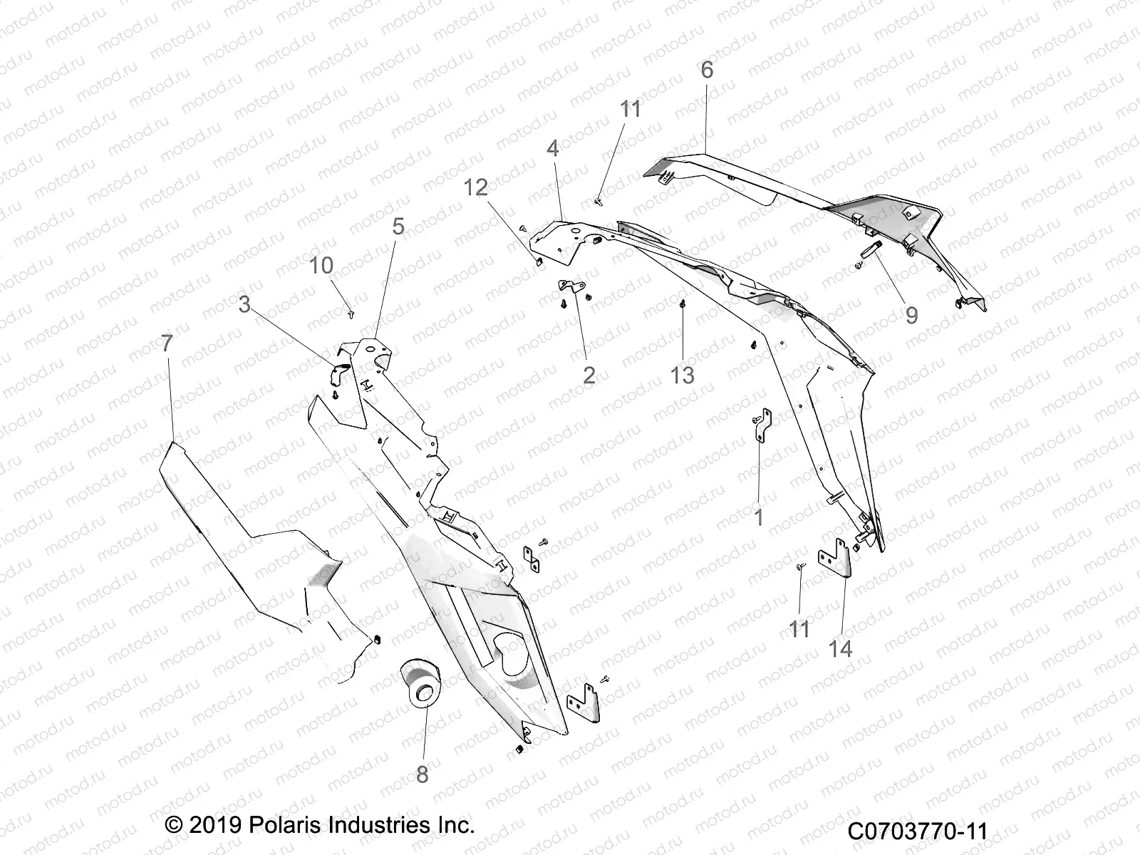 BODY | BODY, REAR FENDERS - Z21RAU92AN/BN (C0703770-11)