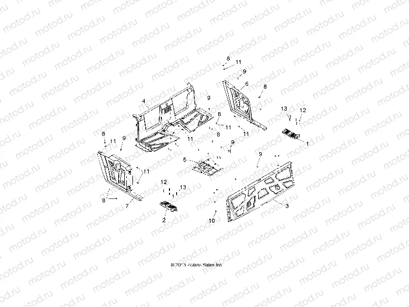 BODY | BODY, REAR FLOOR and FENDERS - R14WH57AA/AC/AR/6EAT (49RGRFLOORRR14570CREW)