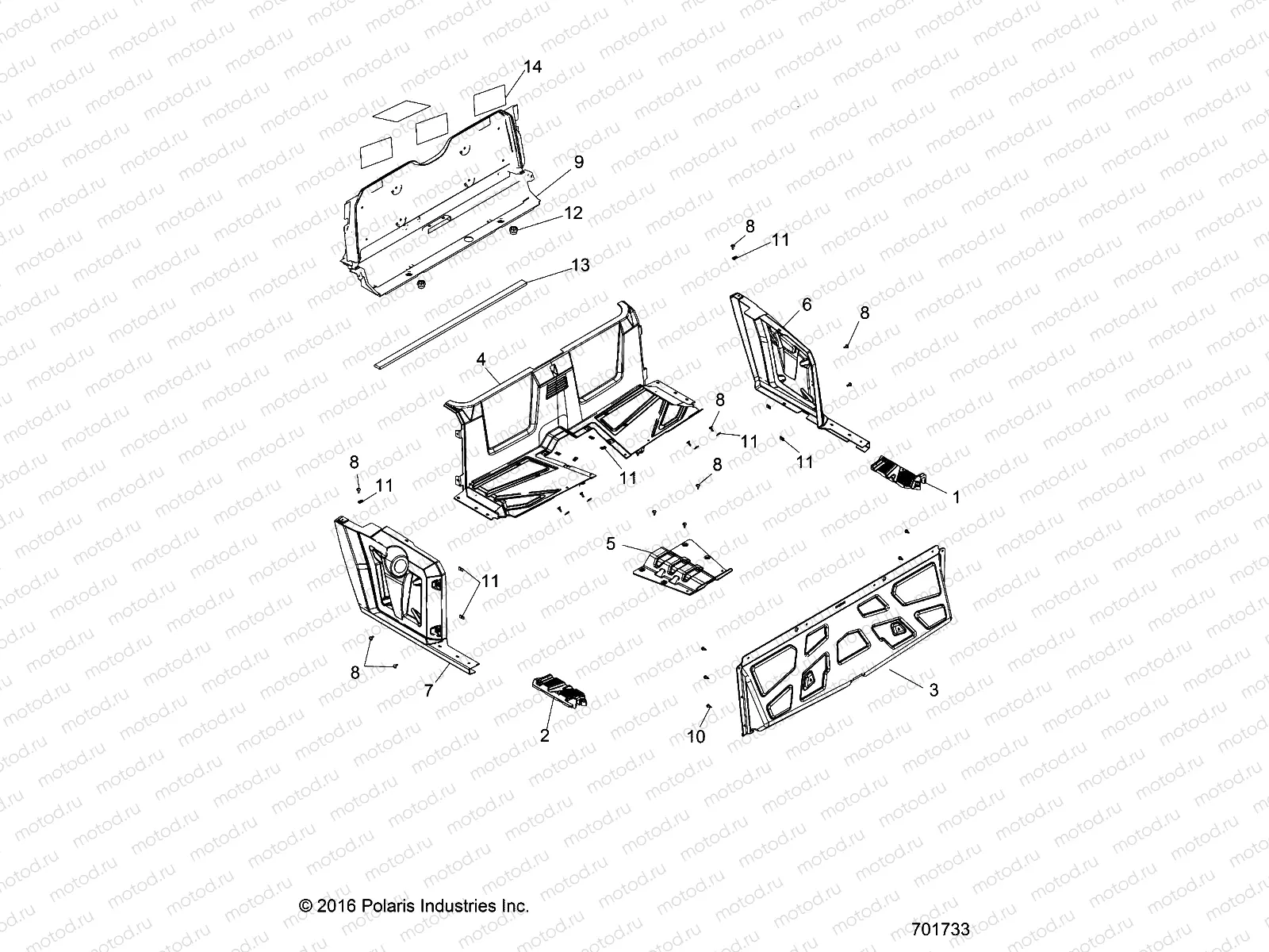 BODY | BODY, REAR FLOOR and FENDERS - R17RNA57A1/A9/EAM/NM (701733)