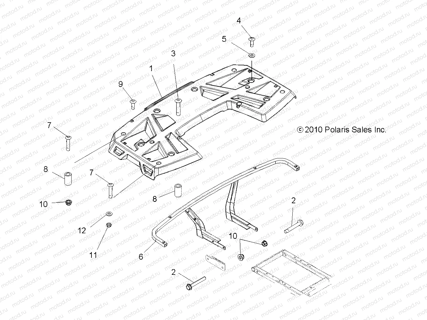 BODY | BODY, REAR RACK - A11MH50FF (49ATVRACKMTGRR11SP500F)