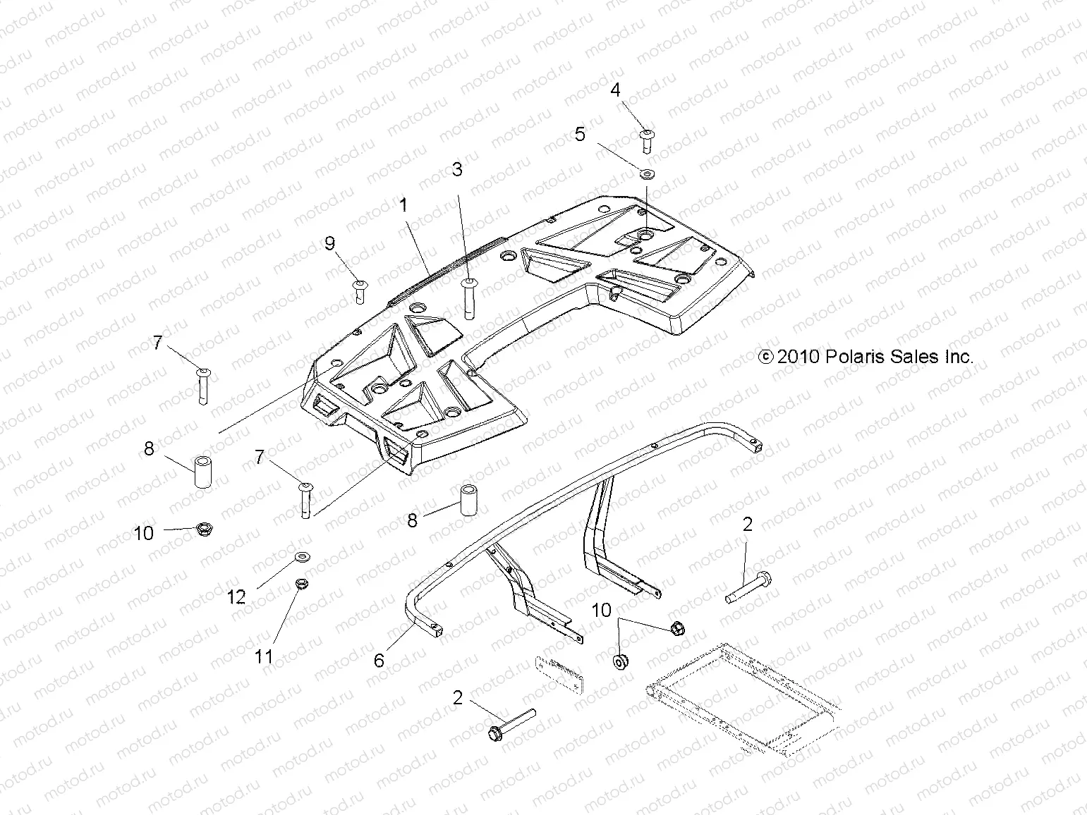 BODY | BODY, REAR RACK - A11MH76AX/AZ (49ATVRACKMTGRR11SP500)