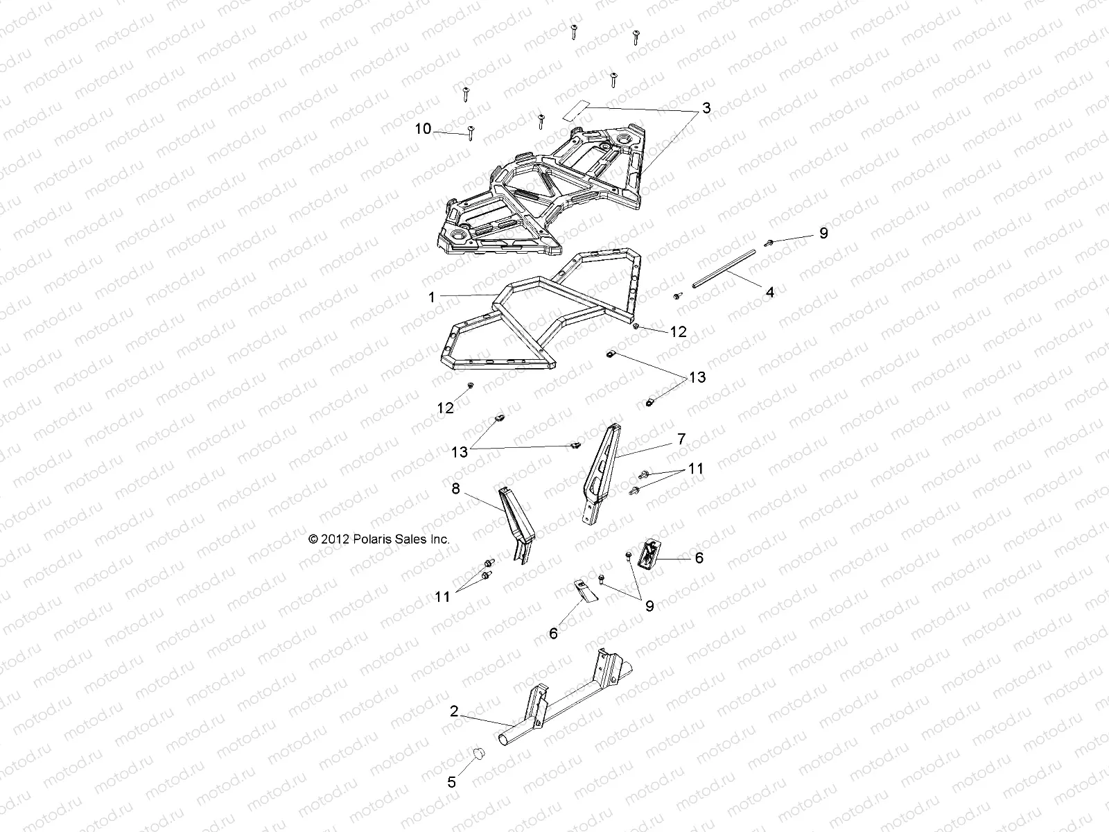 BODY | BODY, REAR RACK - A13GH8EFK (49ATVRACKMTGRR13850SCRAM)