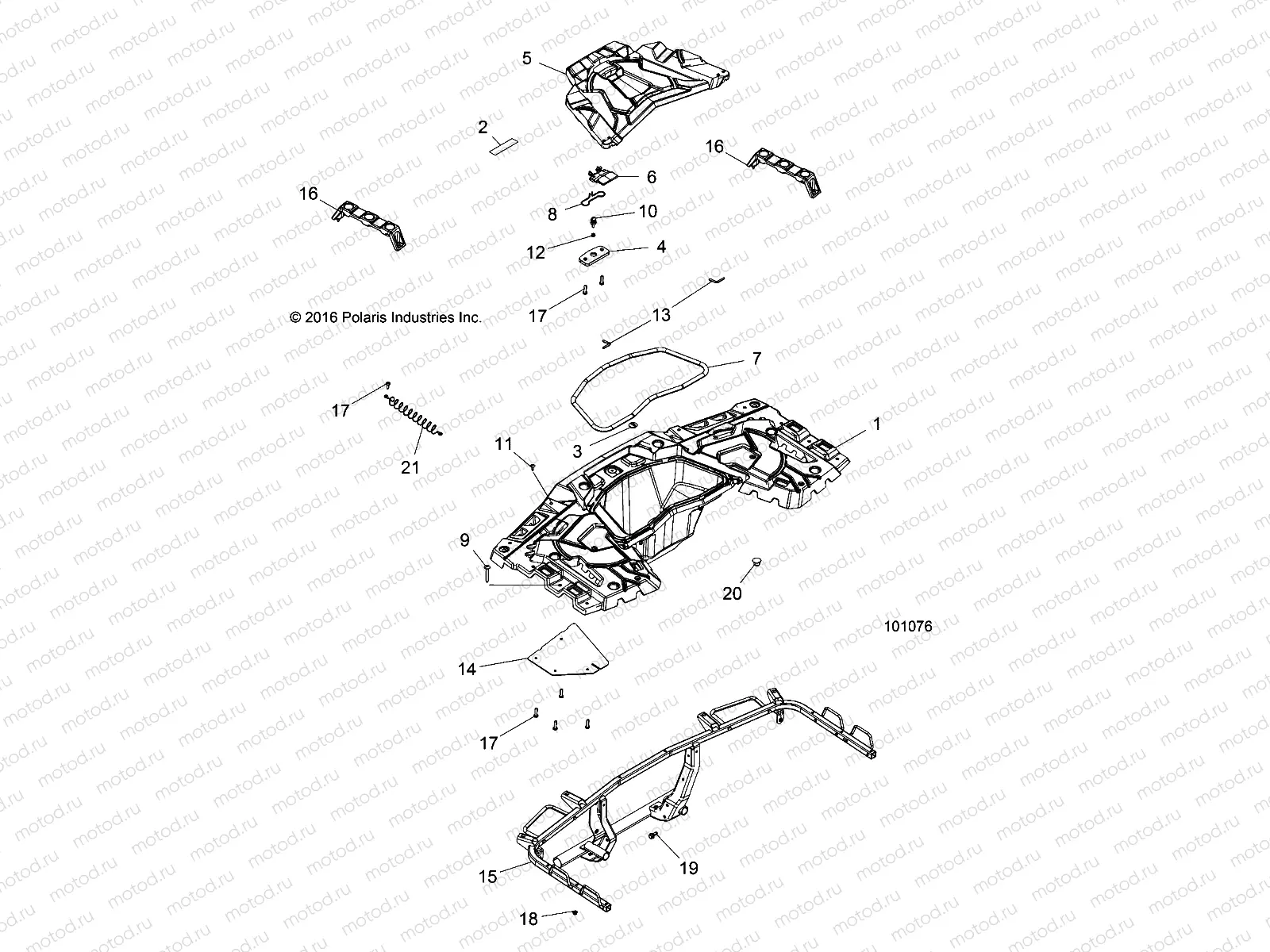 BODY | BODY, REAR RACK - A18SXS95FR (101076)